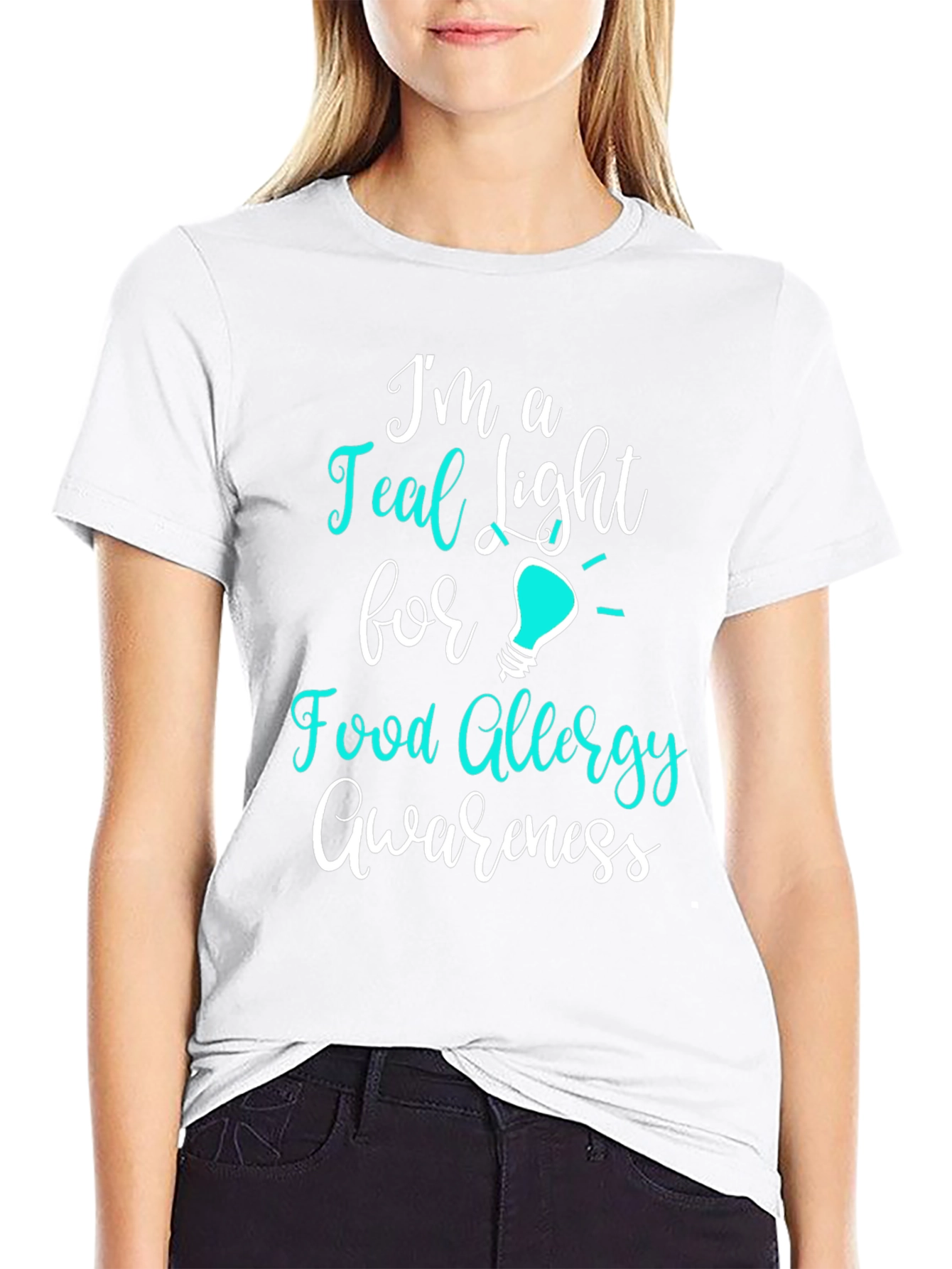 Teal Light Food Allergy Awareness T-Shirt