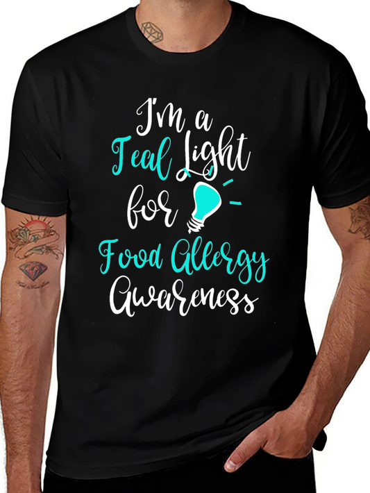 Teal Light Food Allergy Awareness T-Shirt