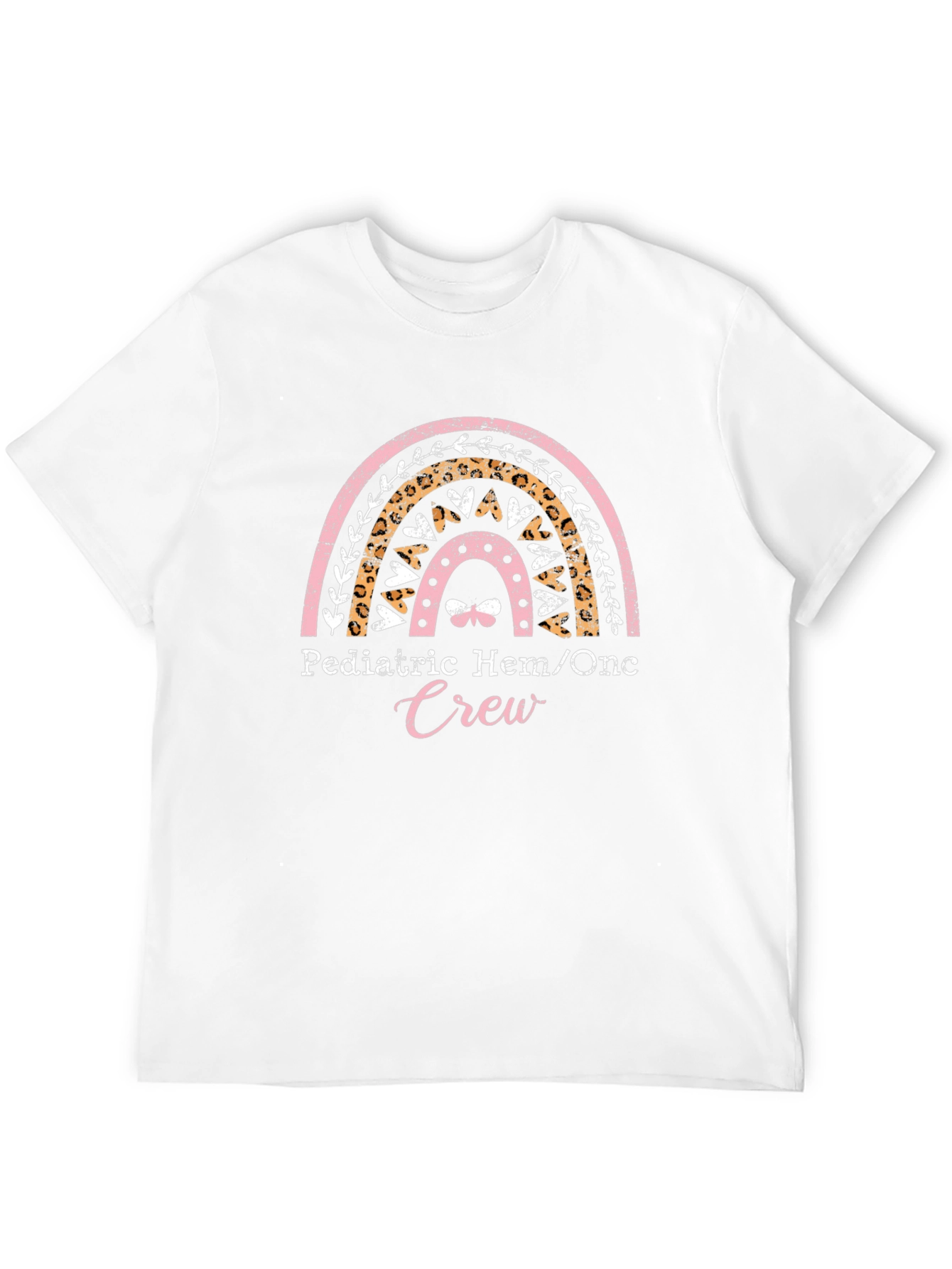 Pediatric Hem/Onc Crew T-Shirt - Rainbow Design