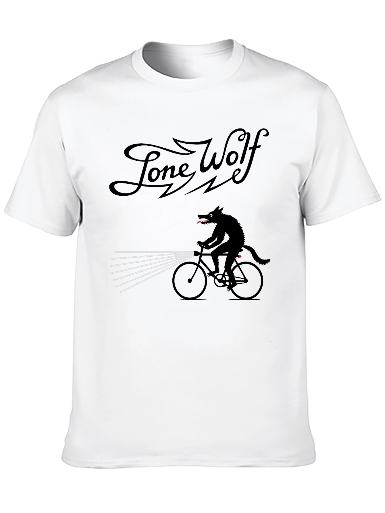 Lone Wolf Biker T-Shirt - Unique Graphic Tee