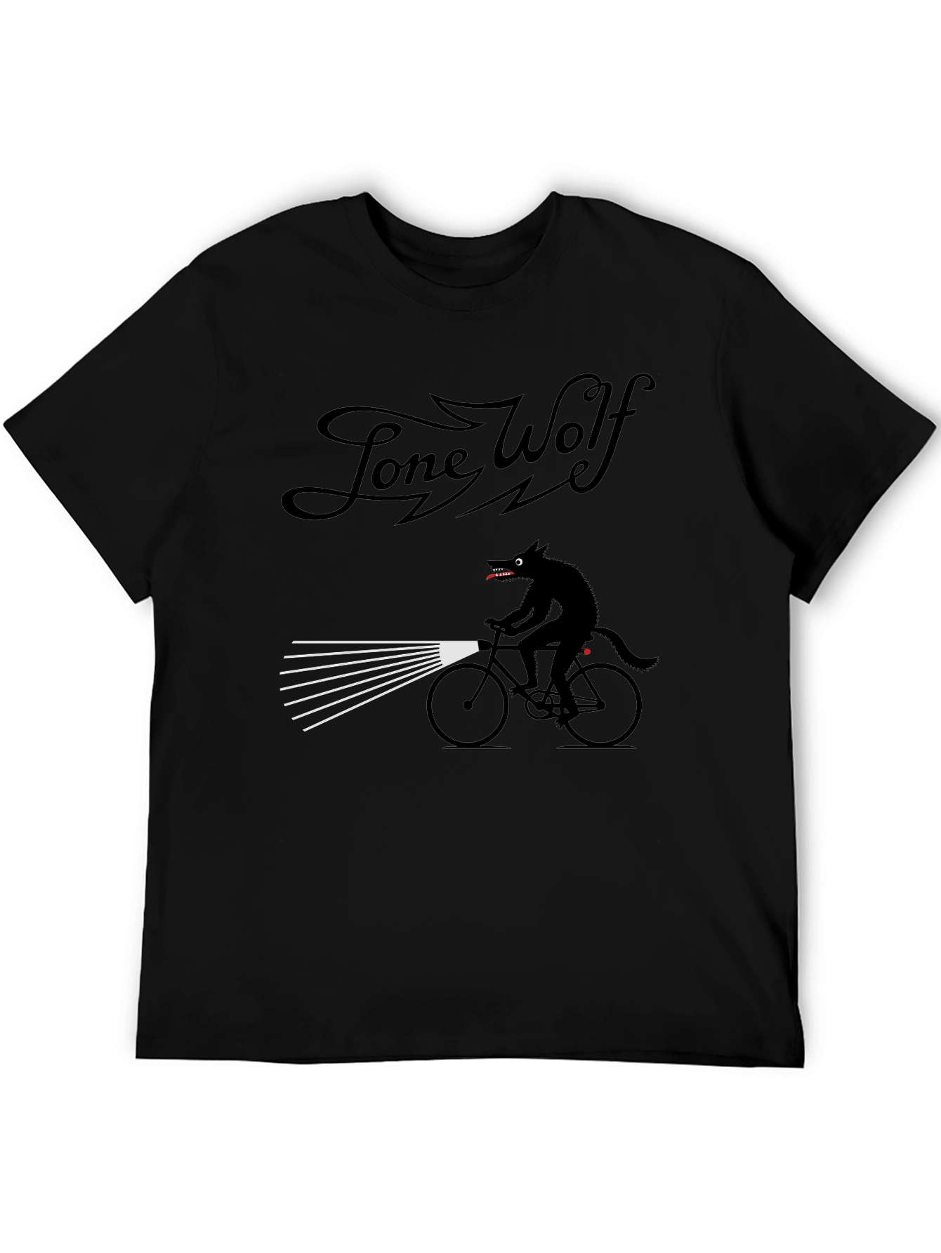 Lone Wolf Biker T-Shirt - Unique Graphic Tee