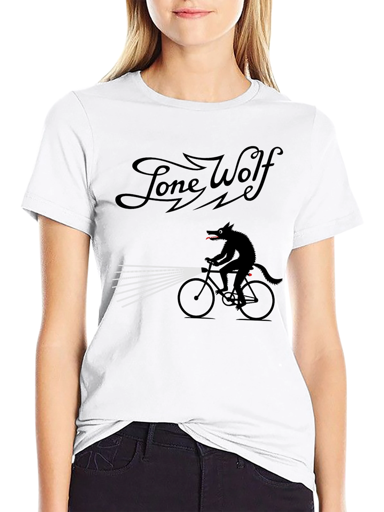 Lone Wolf Biker T-Shirt - Unique Graphic Tee