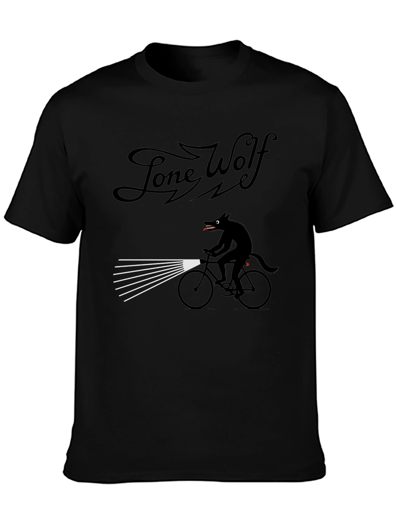 Lone Wolf Biker T-Shirt - Unique Graphic Tee