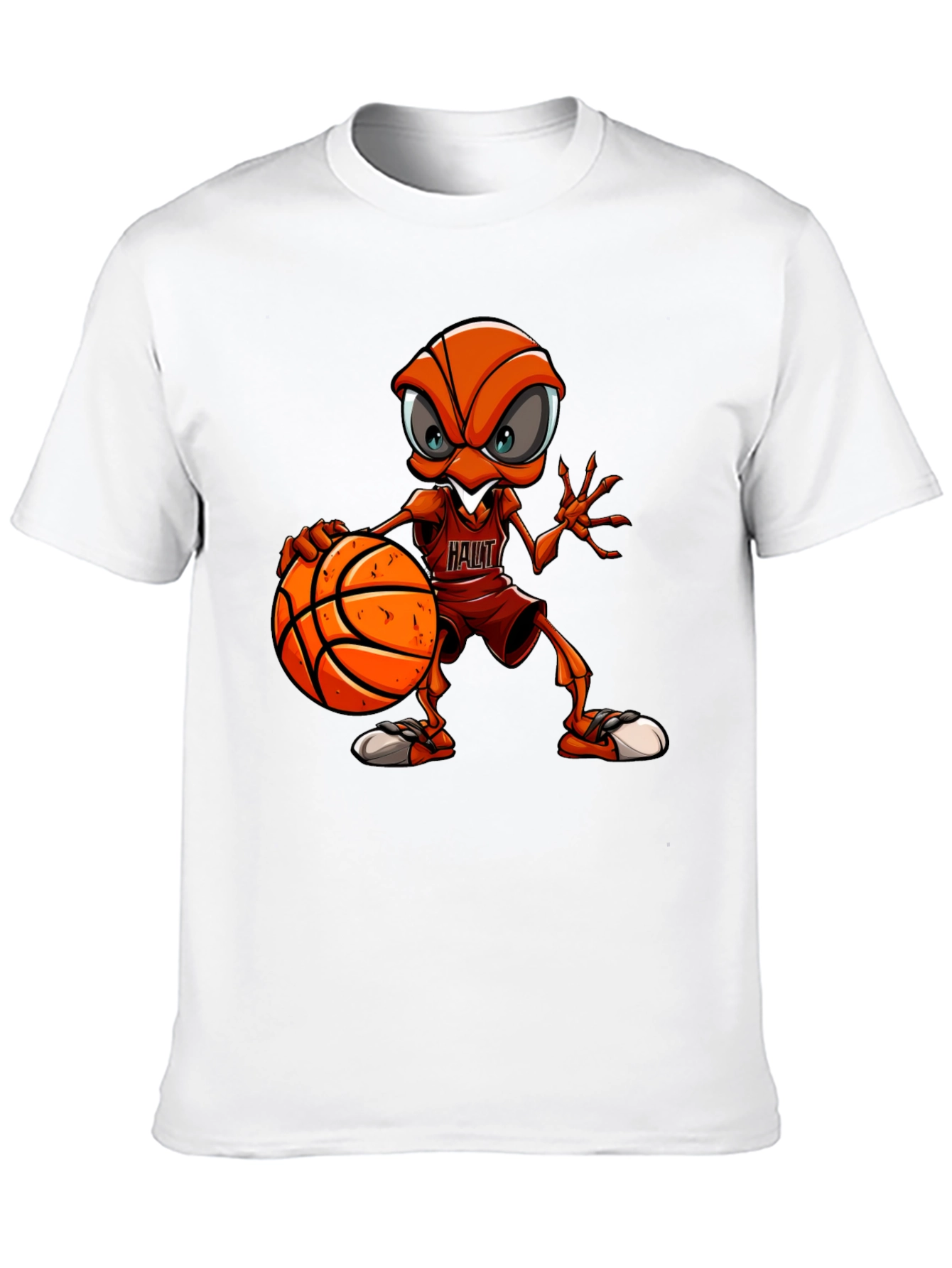 Basketball Ant Graphic Tee - Unique Cartoon Design