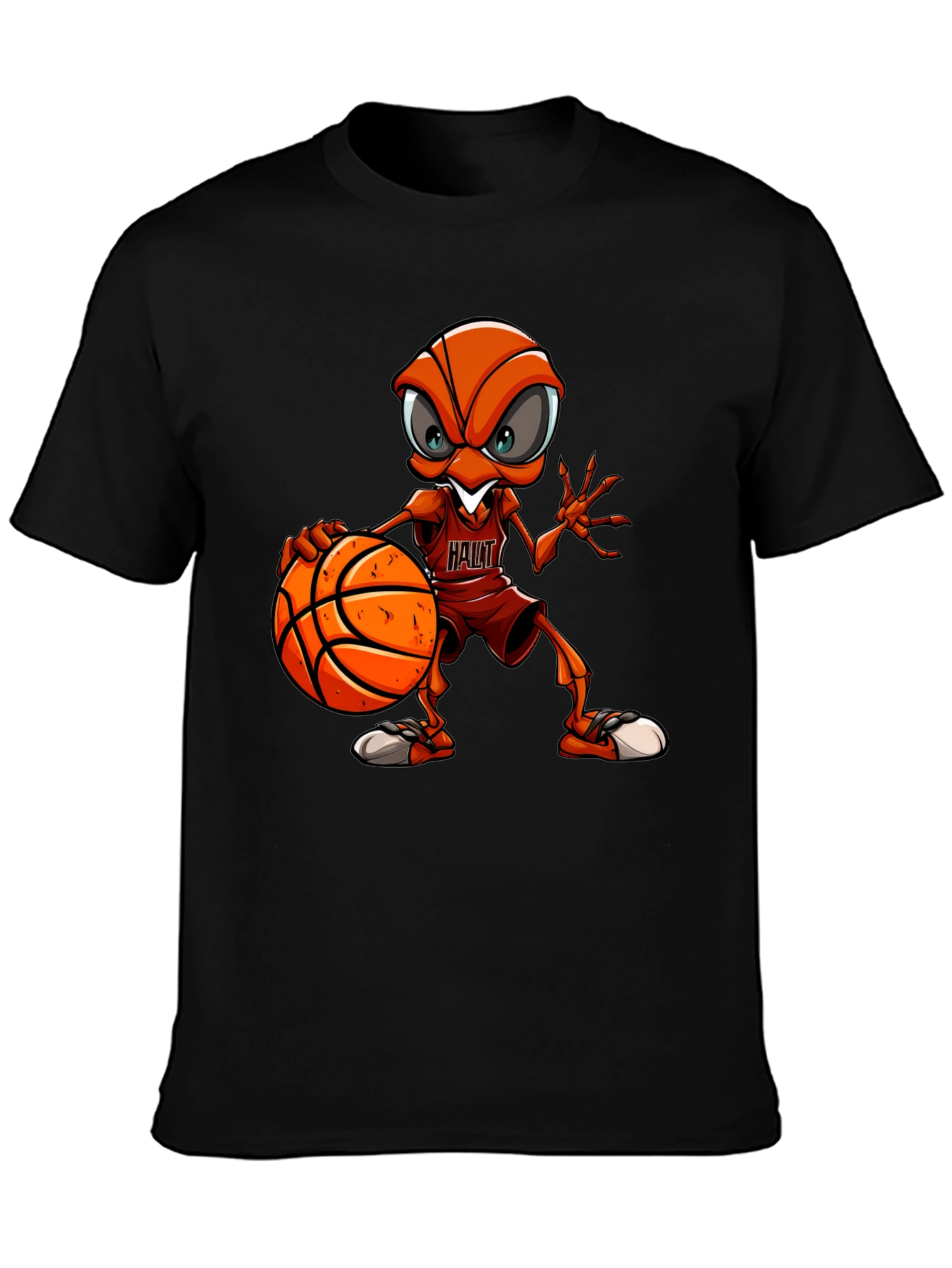 Basketball Ant Graphic Tee - Unique Cartoon Design