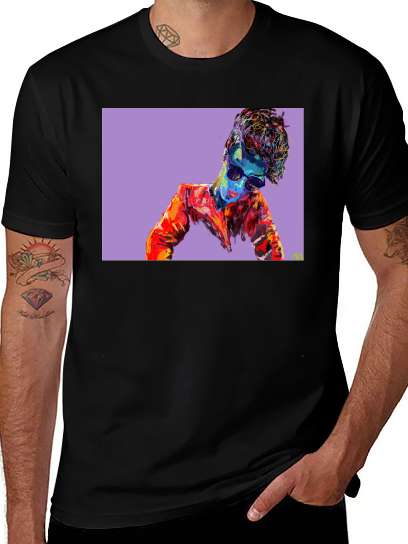 Abstract Pop Art Graphic Tee - Cool Artistic Design