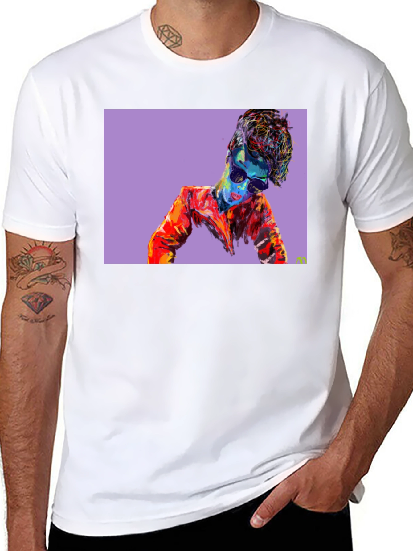 Abstract Pop Art Graphic Tee - Cool Artistic Design