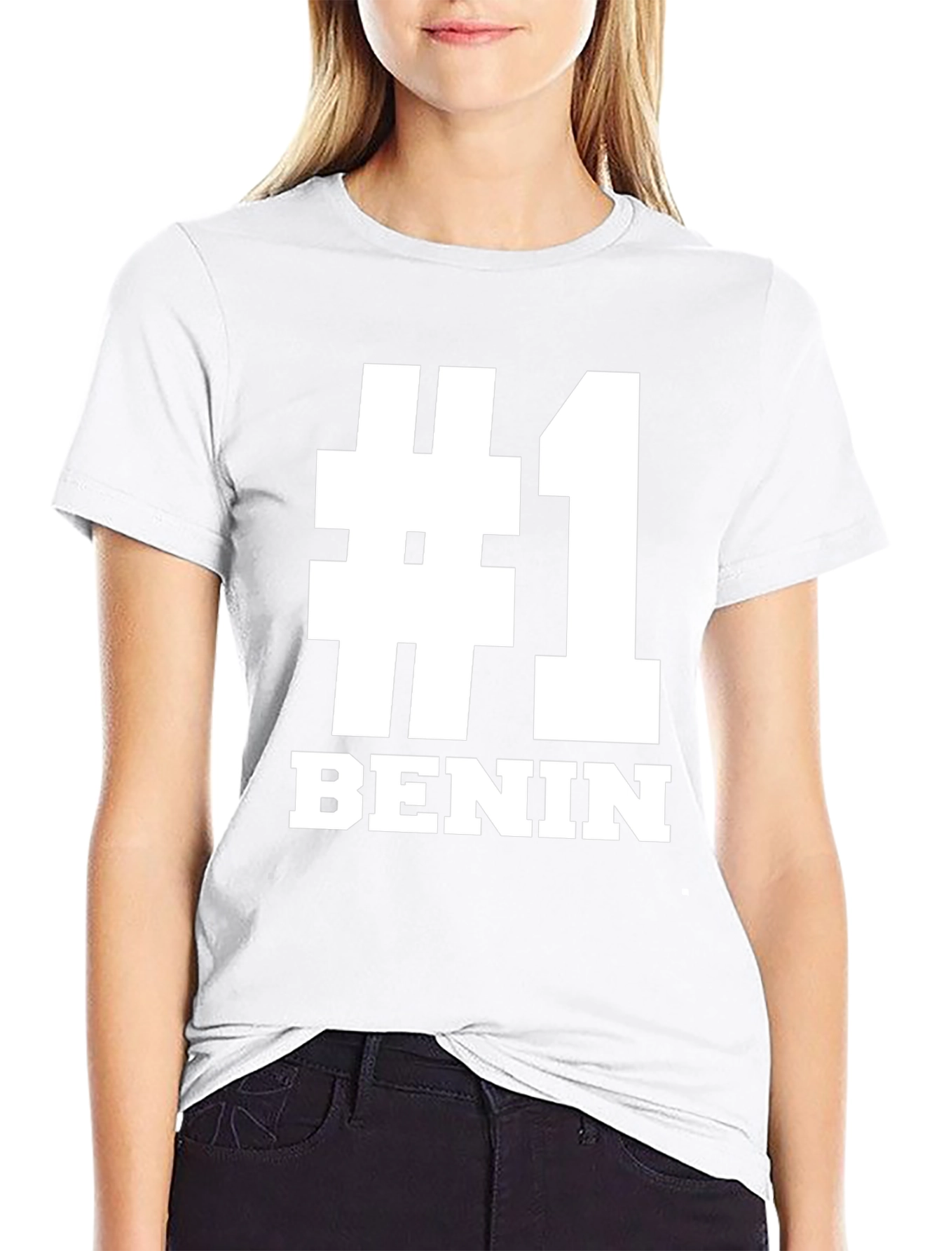 #1 Benin T-Shirt - Black Bold Graphic Tee