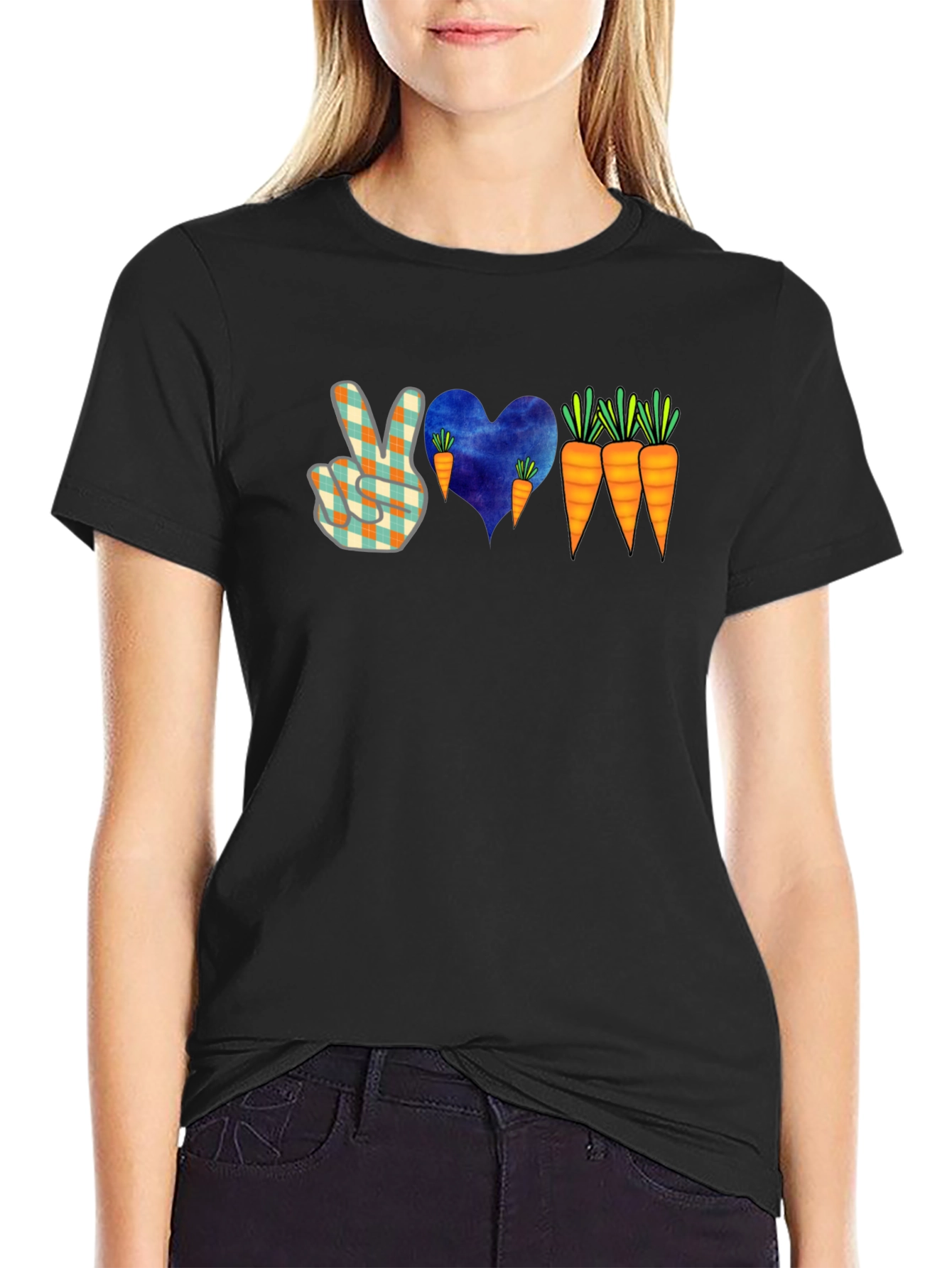 Peace Love Carrots Graphic T-Shirt