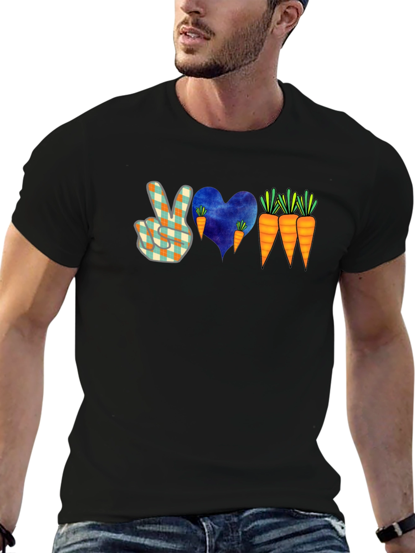 Peace Love Carrots Graphic T-Shirt