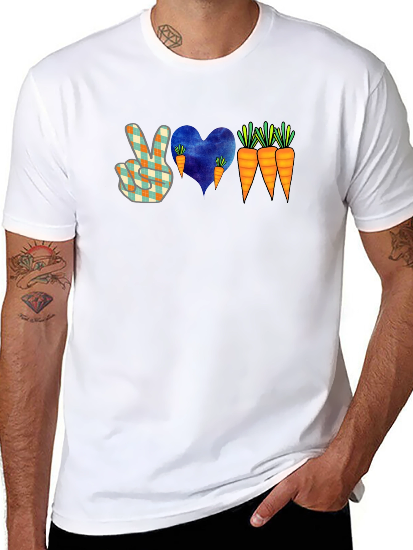 Peace Love Carrots Graphic T-Shirt