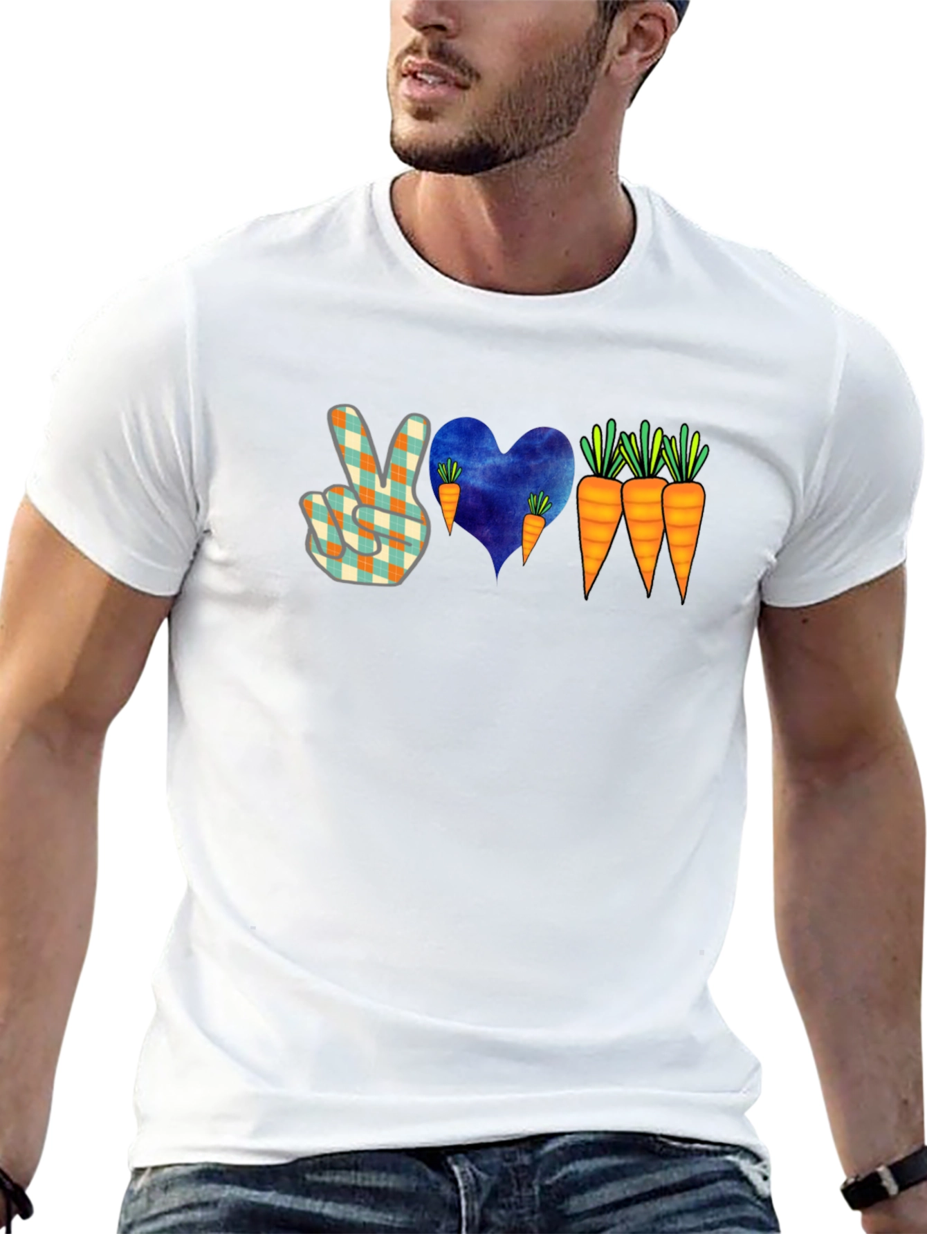 Peace Love Carrots Graphic T-Shirt