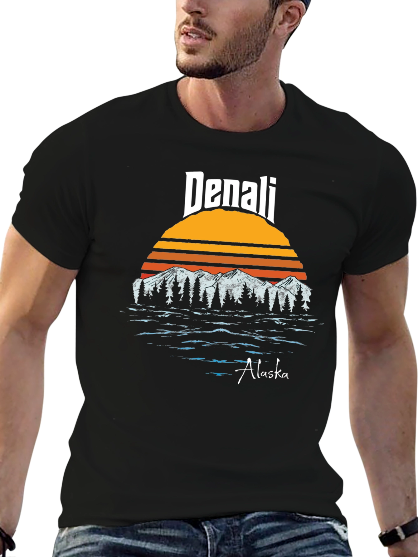 Denali Alaska Retro Graphic T-Shirt