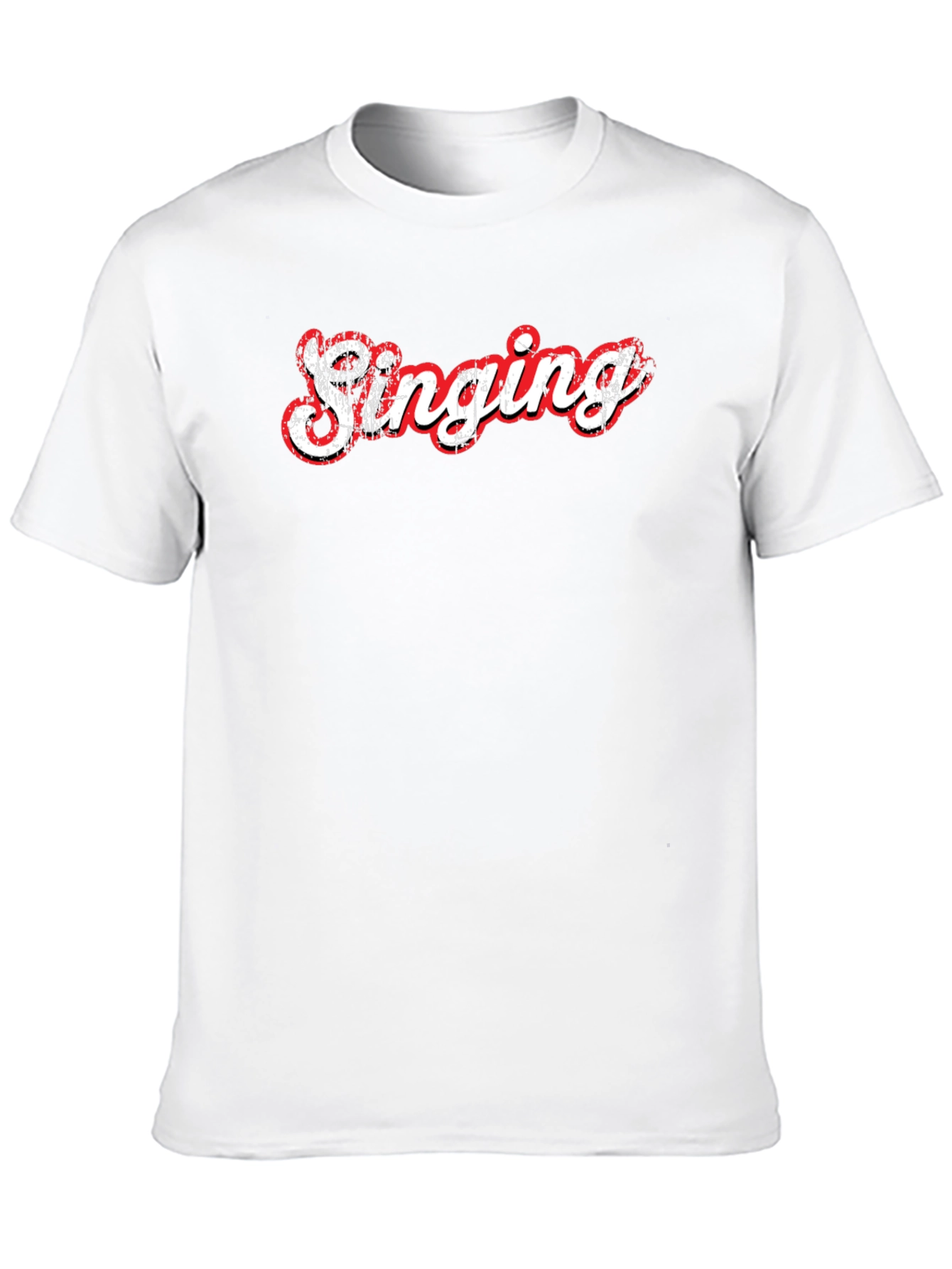 Singing Graphic Tee - Black Cotton T-Shirt