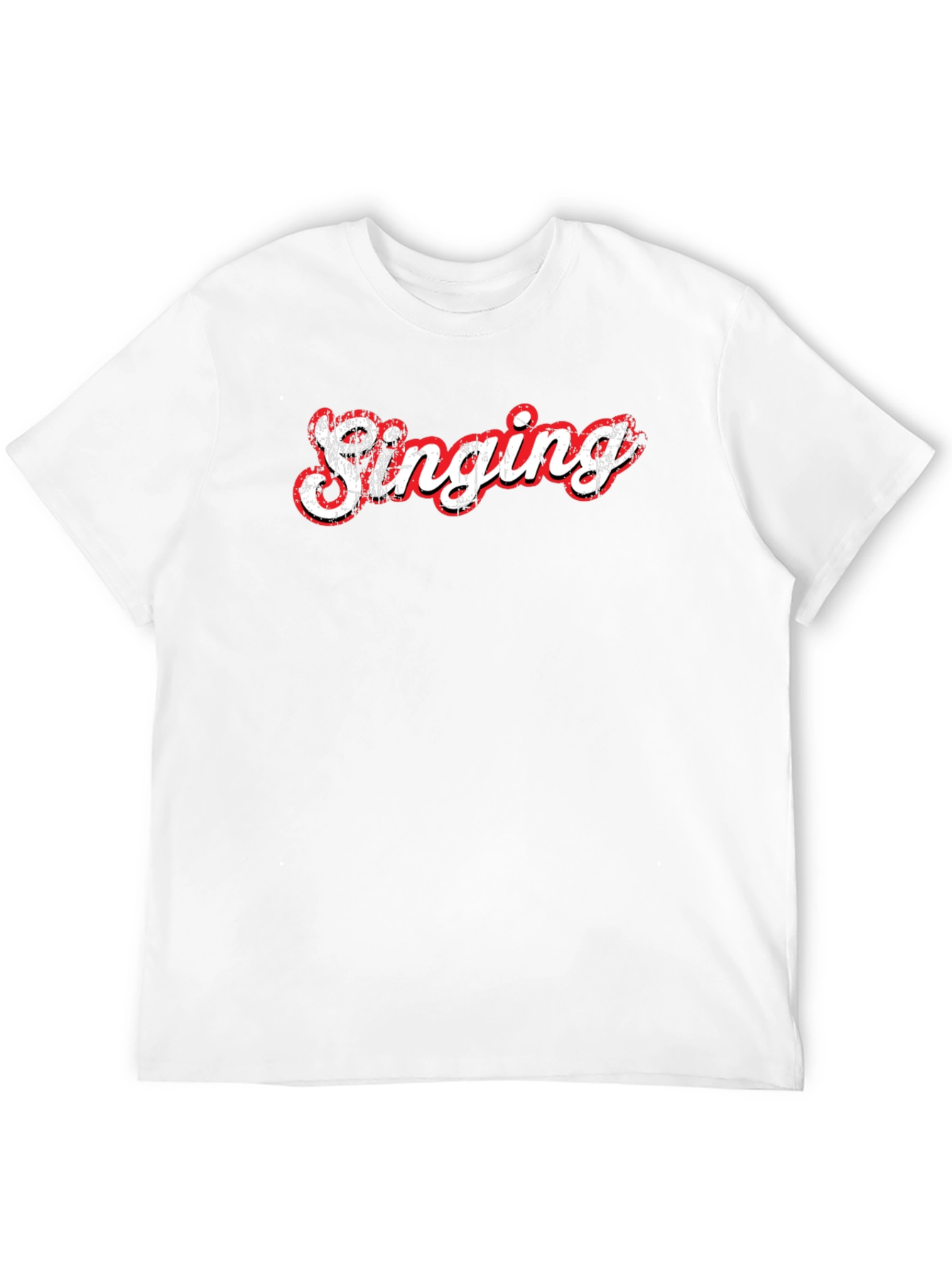 Singing Graphic Tee - Black Cotton T-Shirt
