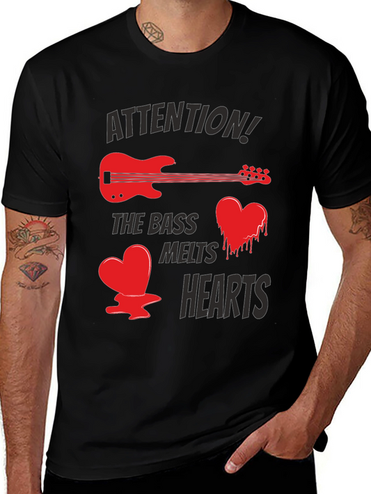 Bass Guitar Melts Hearts Funny T-Shirt