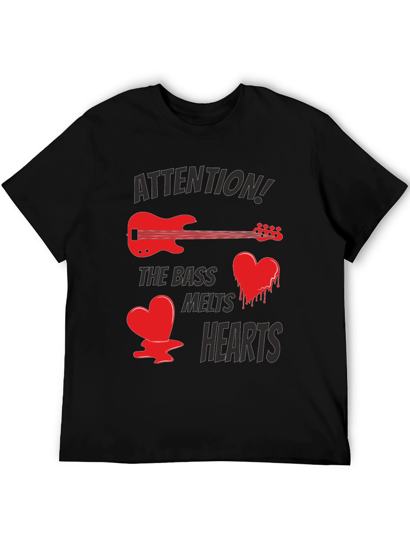 Bass Guitar Melts Hearts Funny T-Shirt