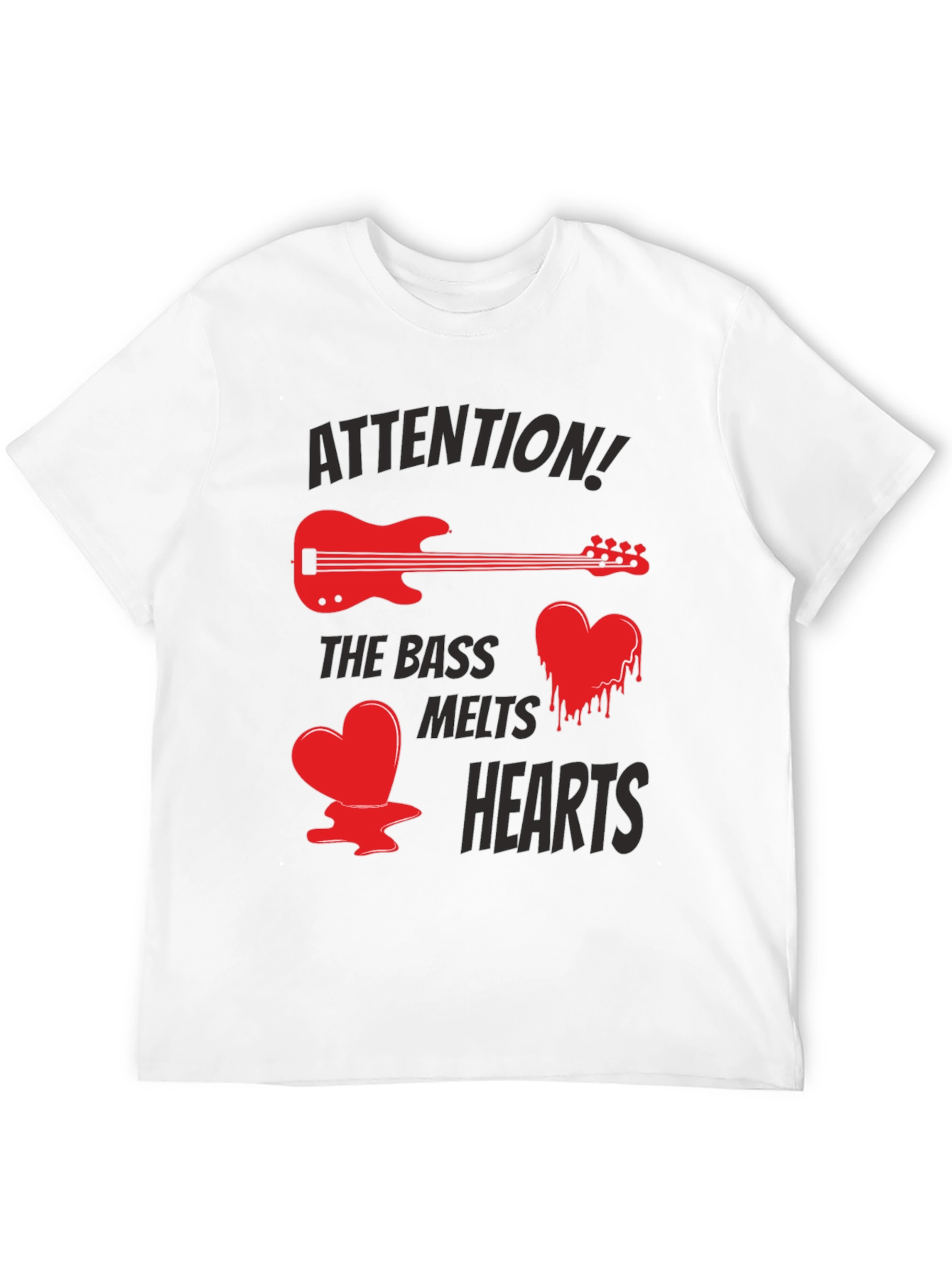 Bass Guitar Melts Hearts Funny T-Shirt