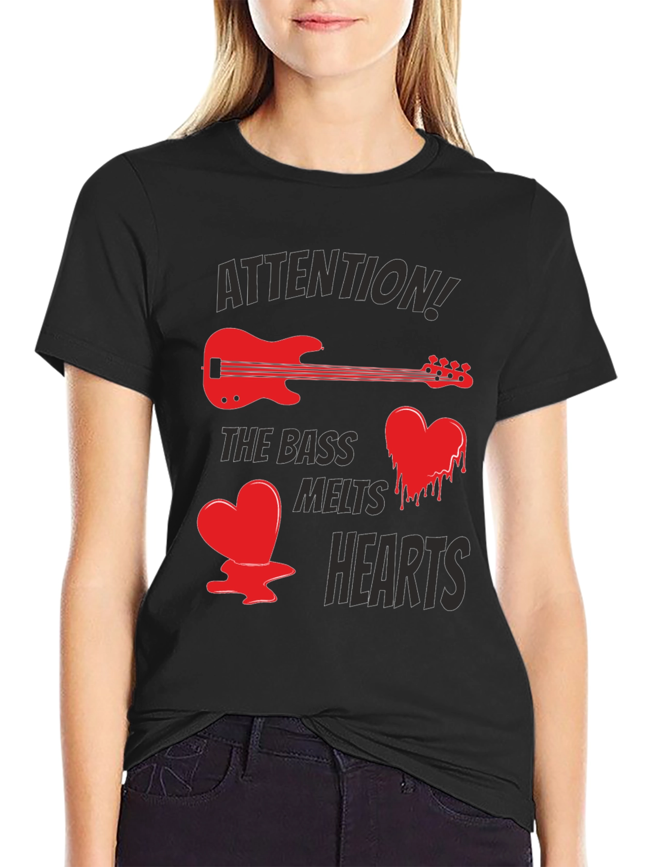 Bass Guitar Melts Hearts Funny T-Shirt