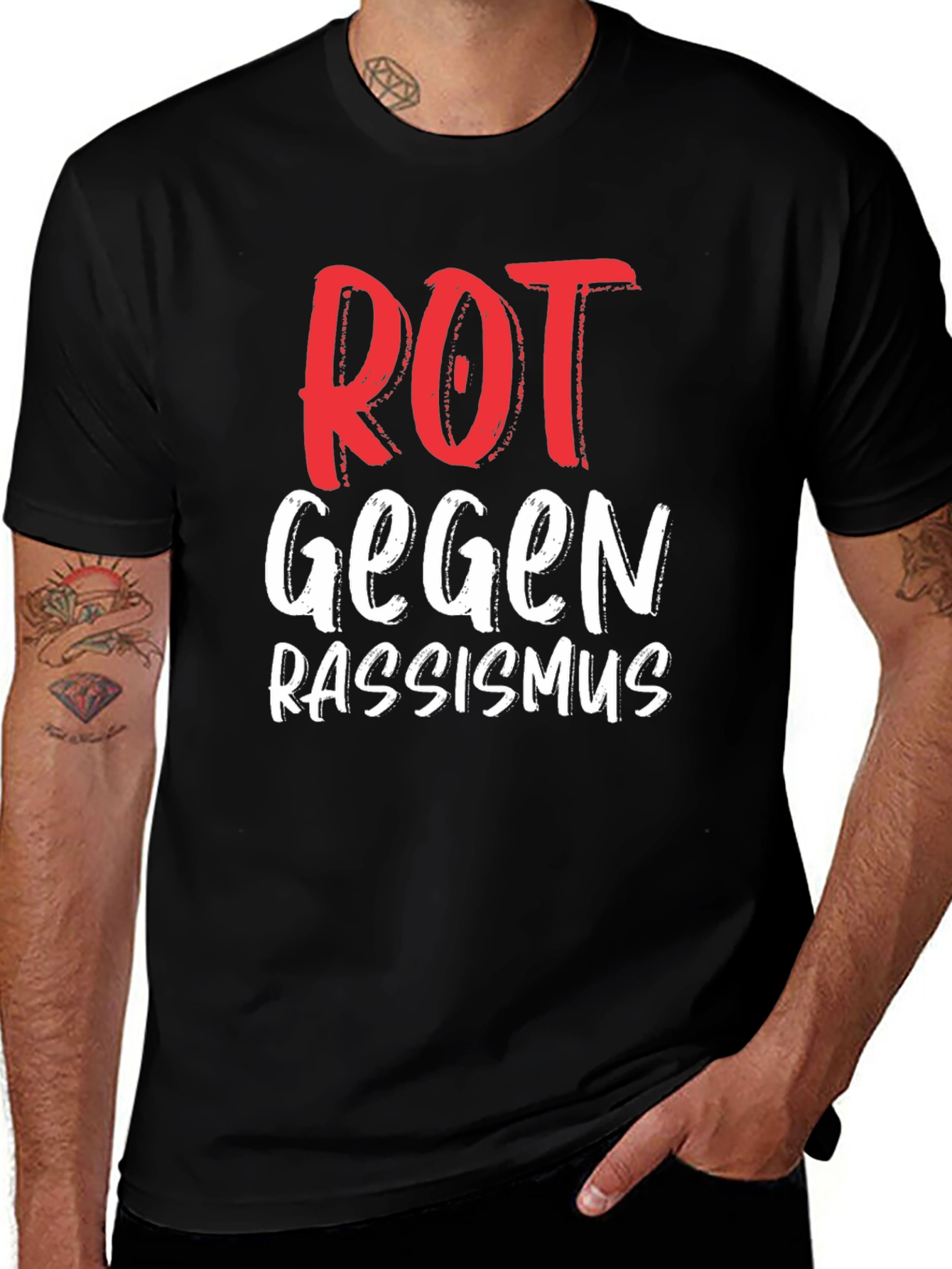 Rot Gegen Rassismus T-Shirt - Anti Racism Tee