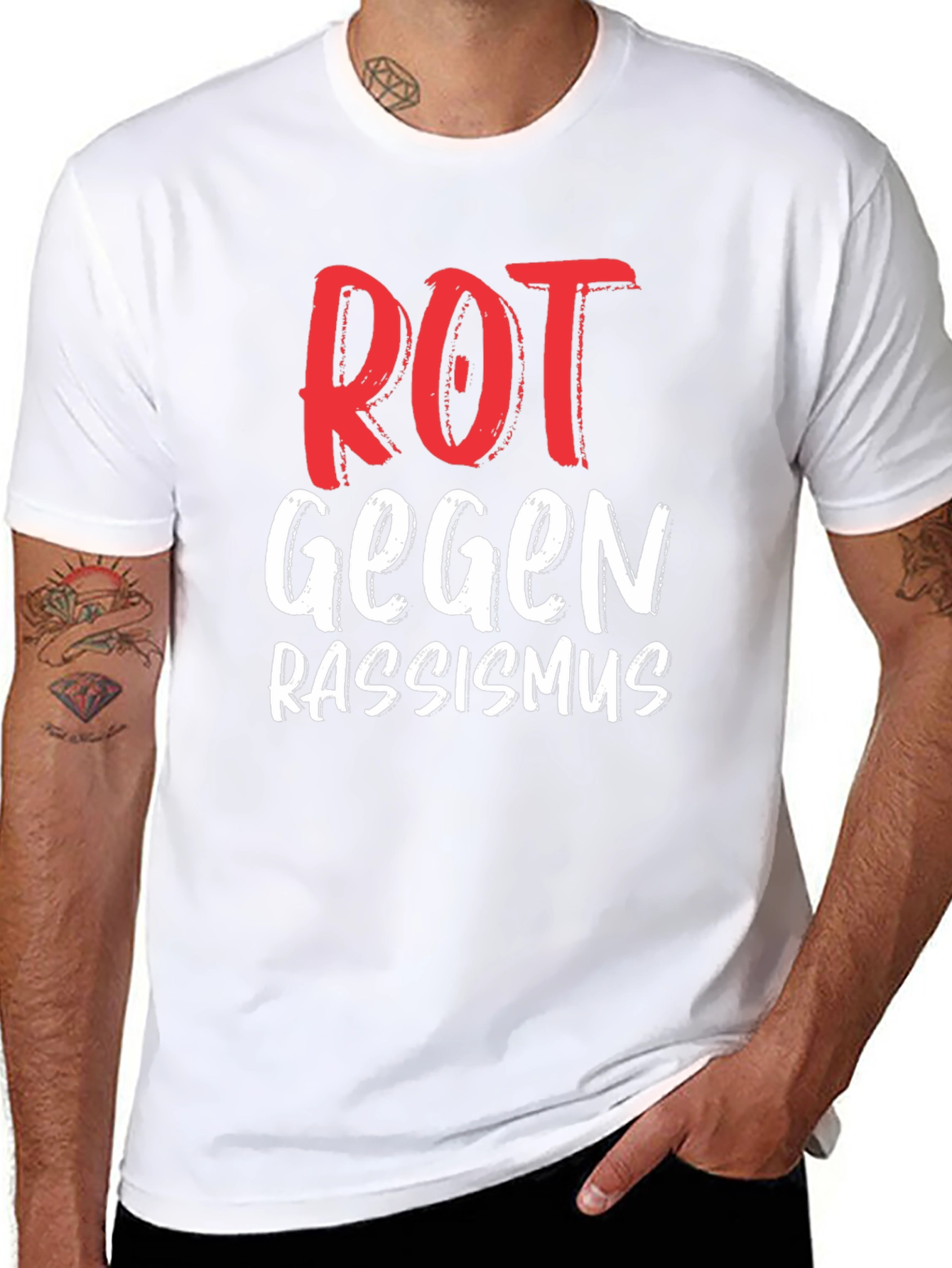 Rot Gegen Rassismus T-Shirt - Anti Racism Tee