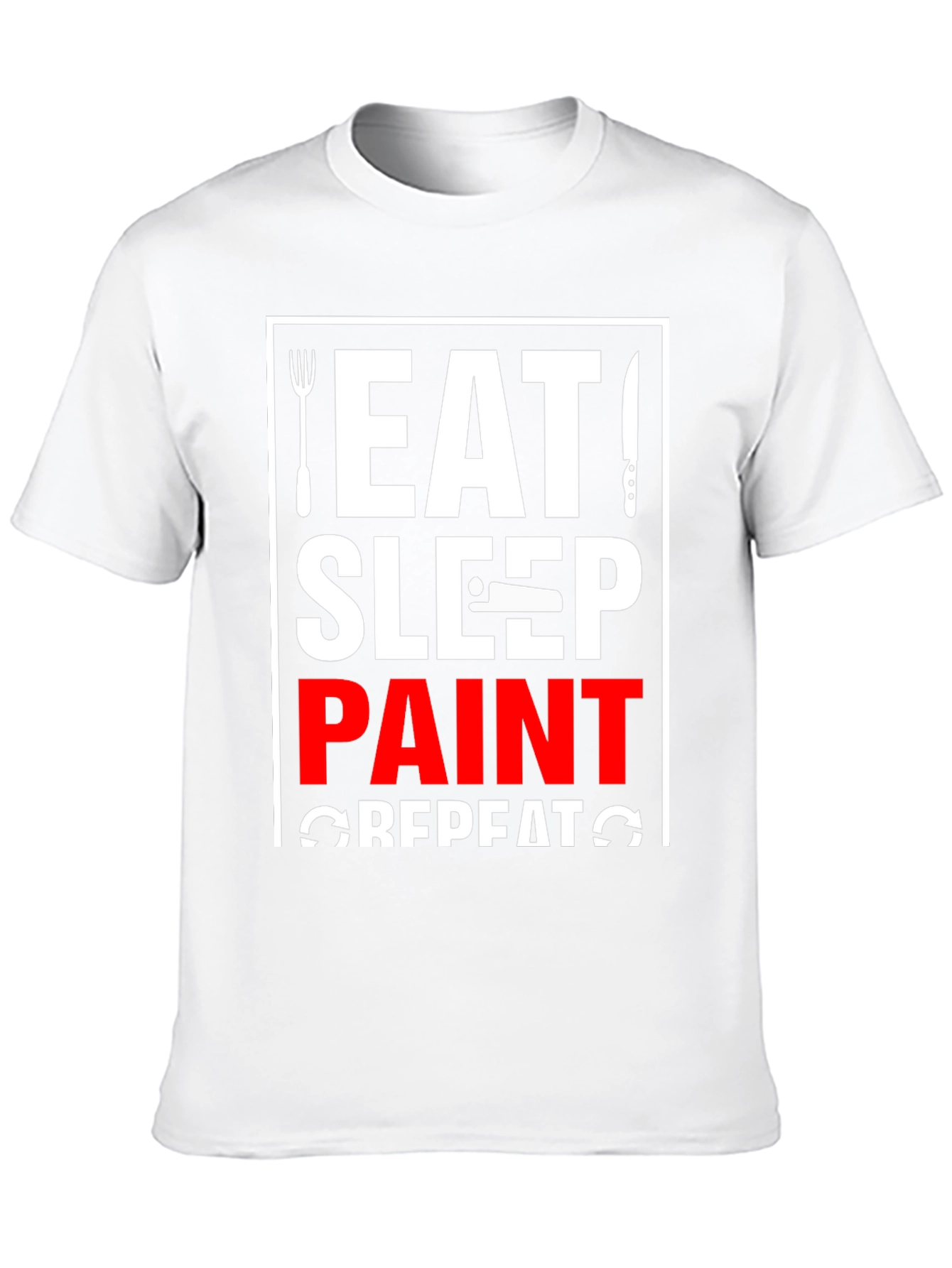 Eat Sleep Paint Repeat Graphic T-Shirt