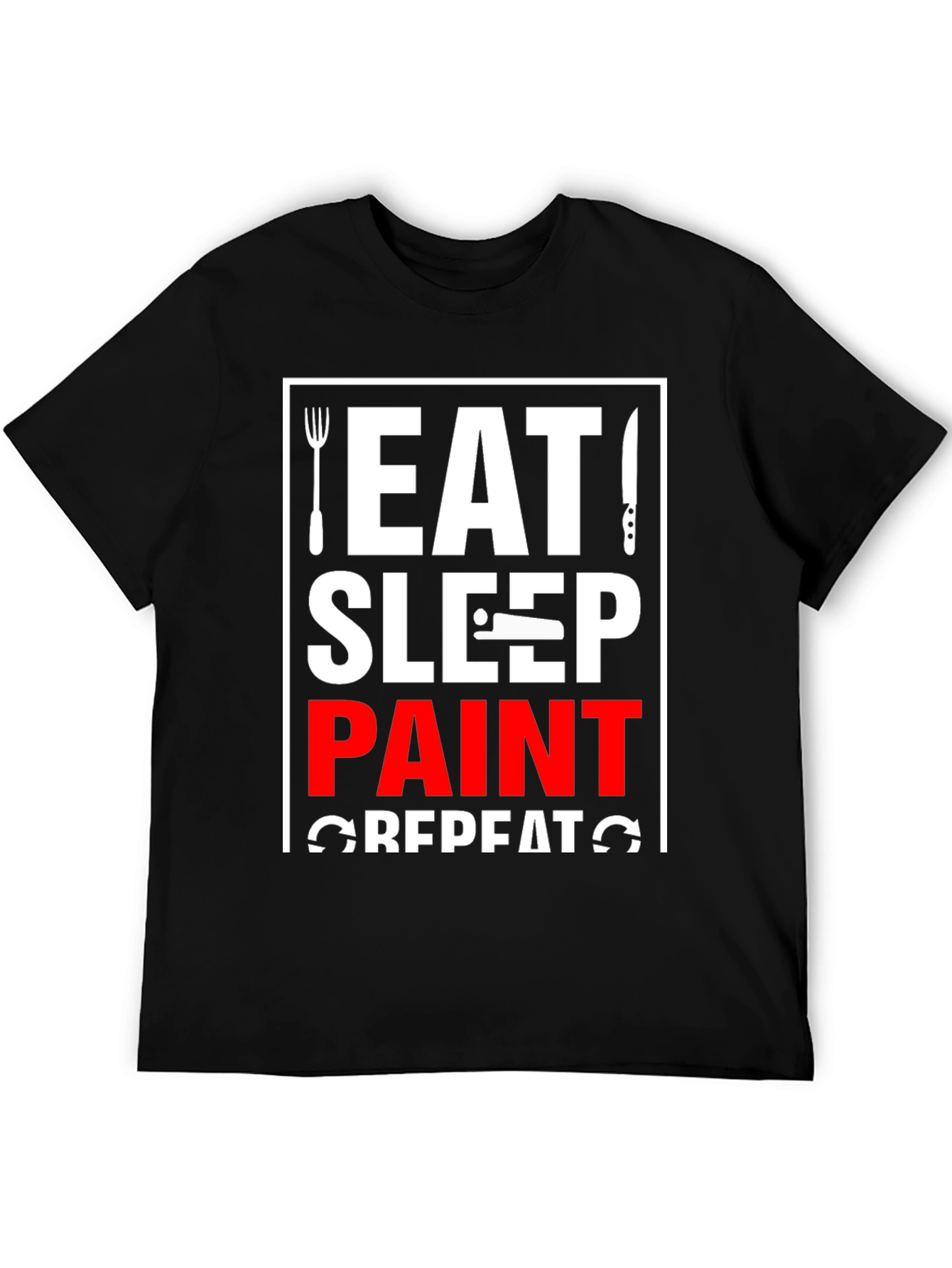 Eat Sleep Paint Repeat Graphic T-Shirt