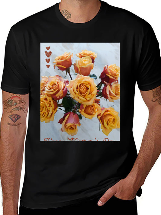 Floral Mothers Day T-Shirt - Rose Bouquet Design