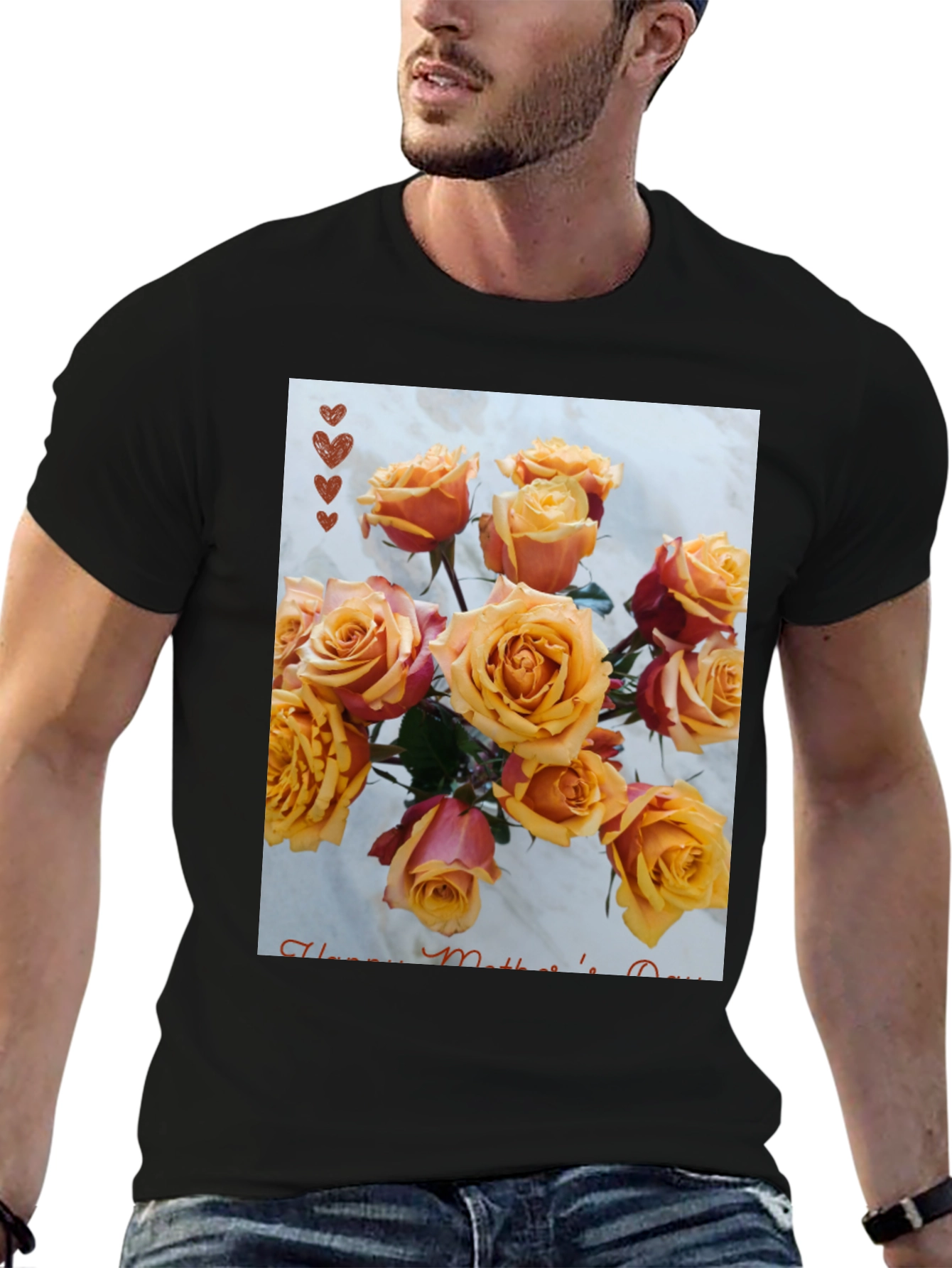 Floral Mothers Day T-Shirt - Rose Bouquet Design