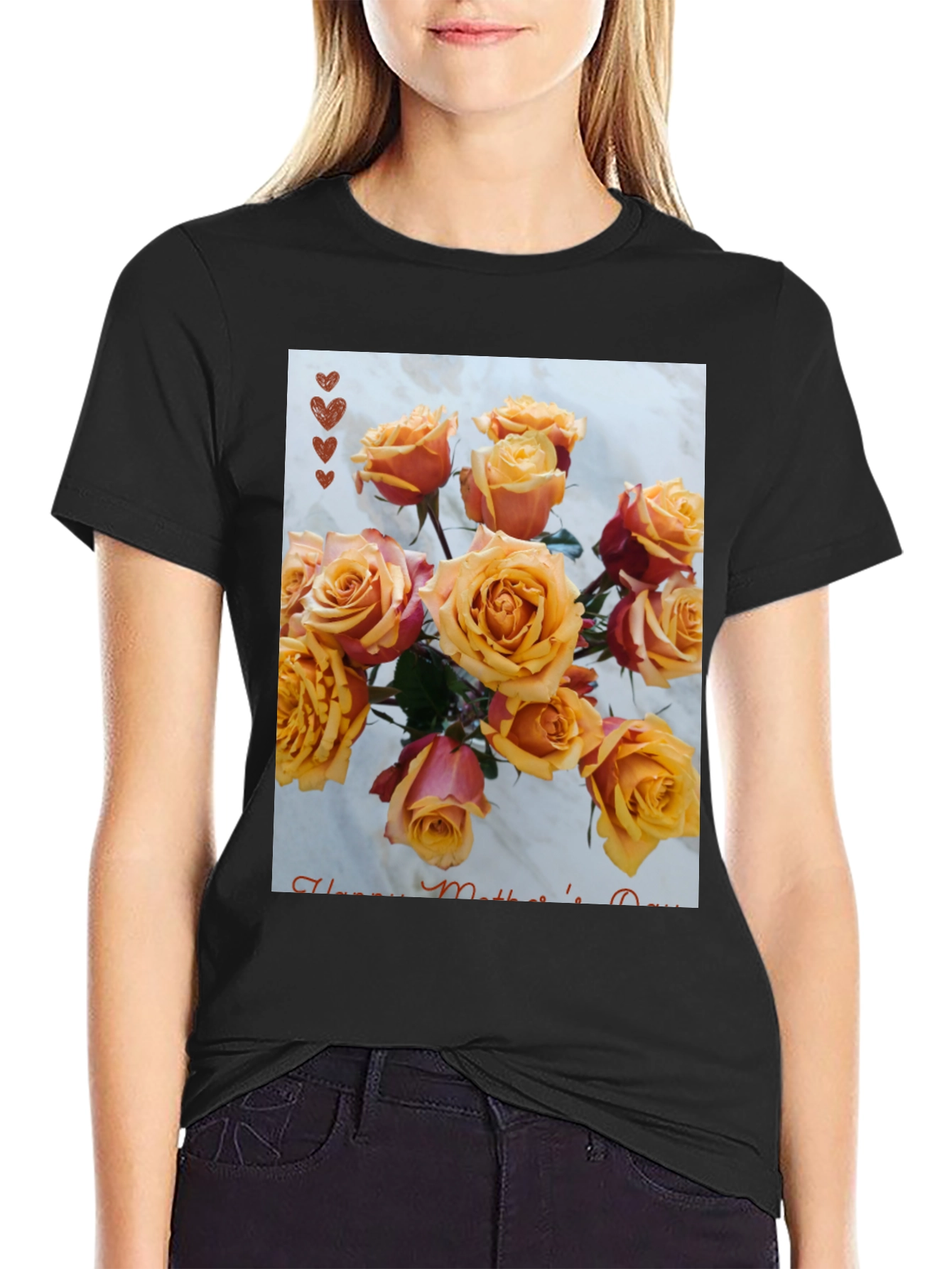 Floral Mothers Day T-Shirt - Rose Bouquet Design