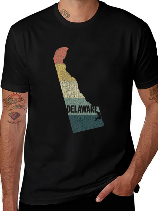 Delaware State Retro Graphic T-Shirt
