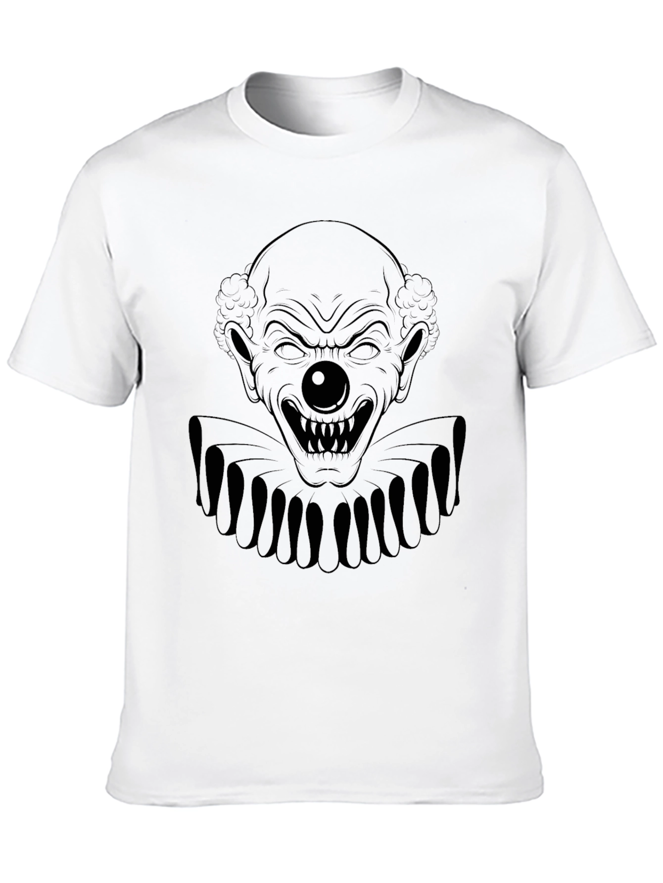 Mens Black Scary Clown Graphic Tee Shirt