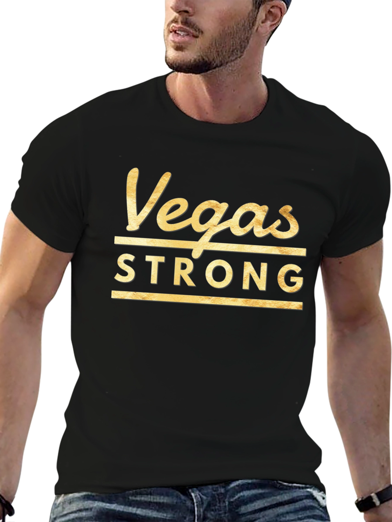 Vegas Strong Black Graphic Tee
