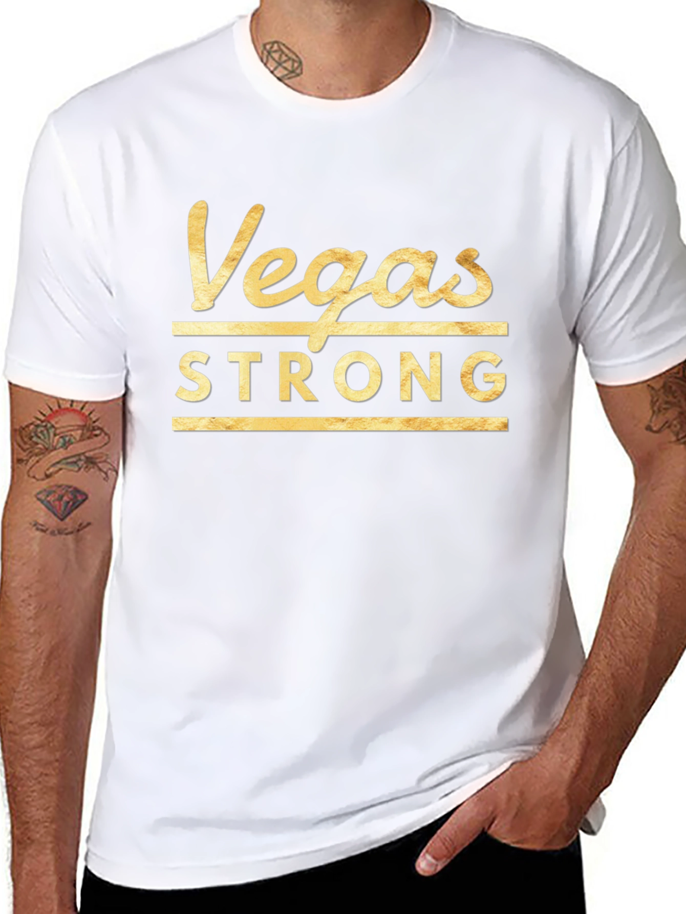 Vegas Strong Black Graphic Tee