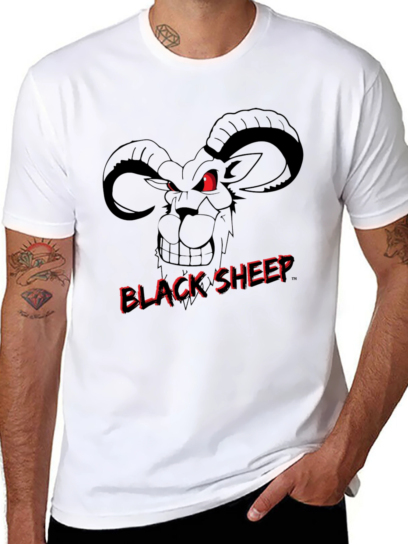 Black Sheep Graphic Tee - Mens Crew Neck Shirt