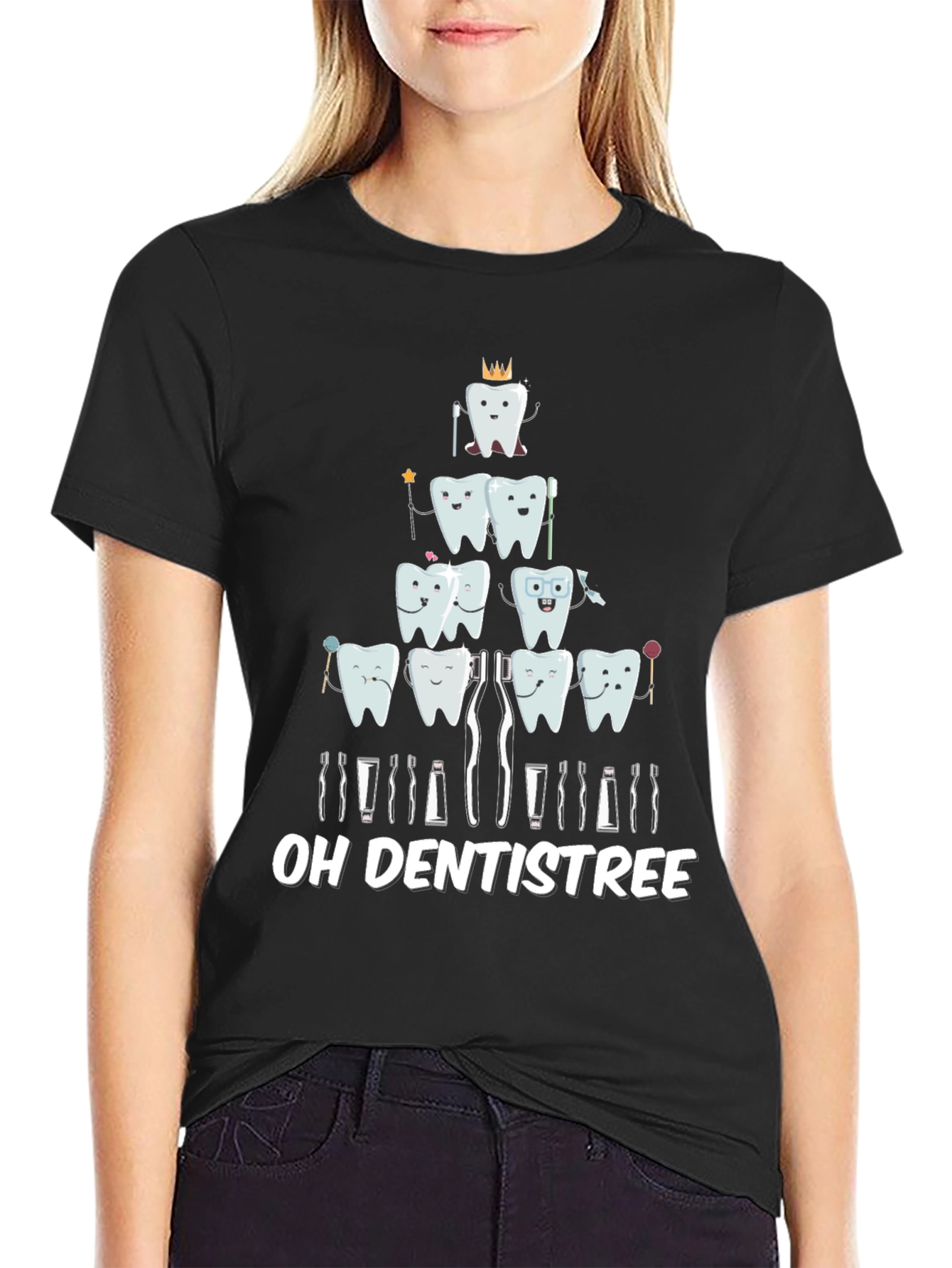 Oh Dentistree T-Shirt Funny Dental Christmas Tee