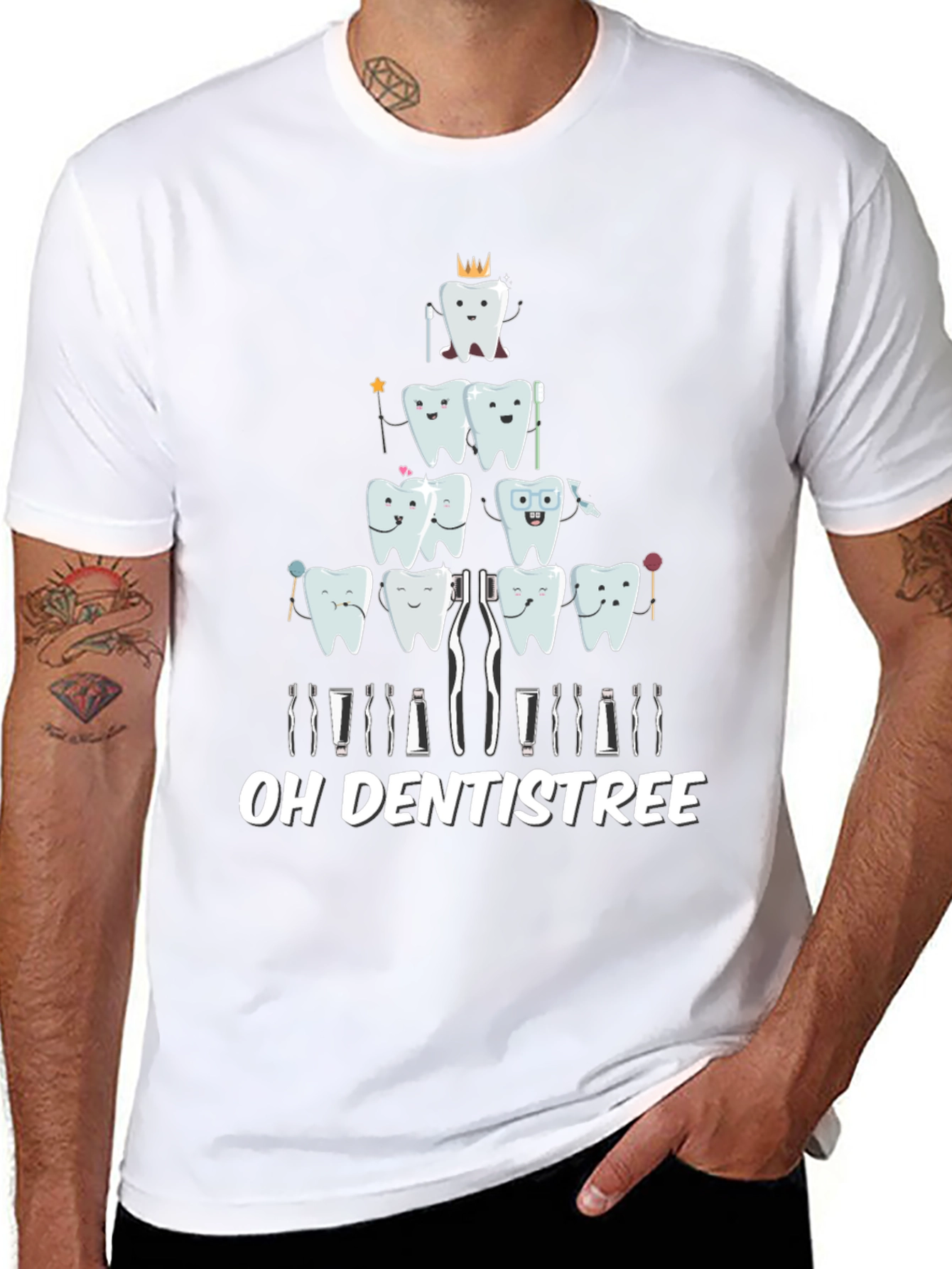 Oh Dentistree T-Shirt Funny Dental Christmas Tee