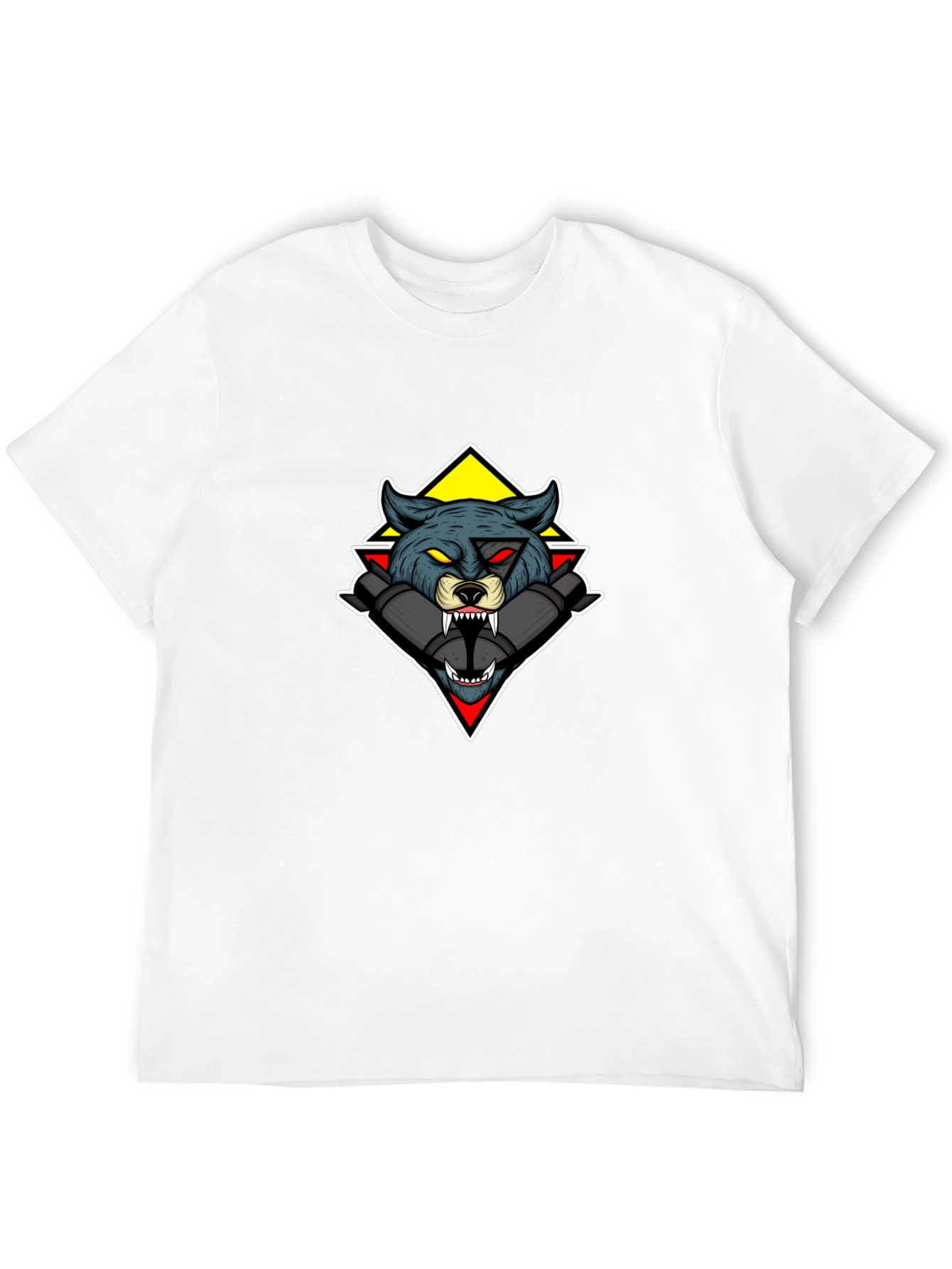 Wolf Graphic Tee - Mens Black T-Shirt