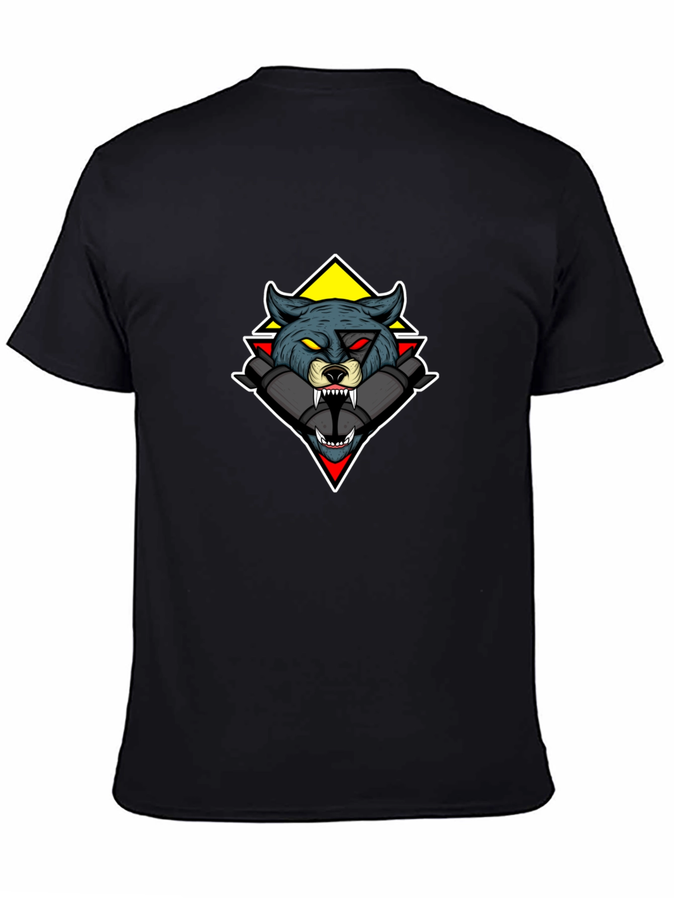 Wolf Graphic Tee - Mens Black T-Shirt