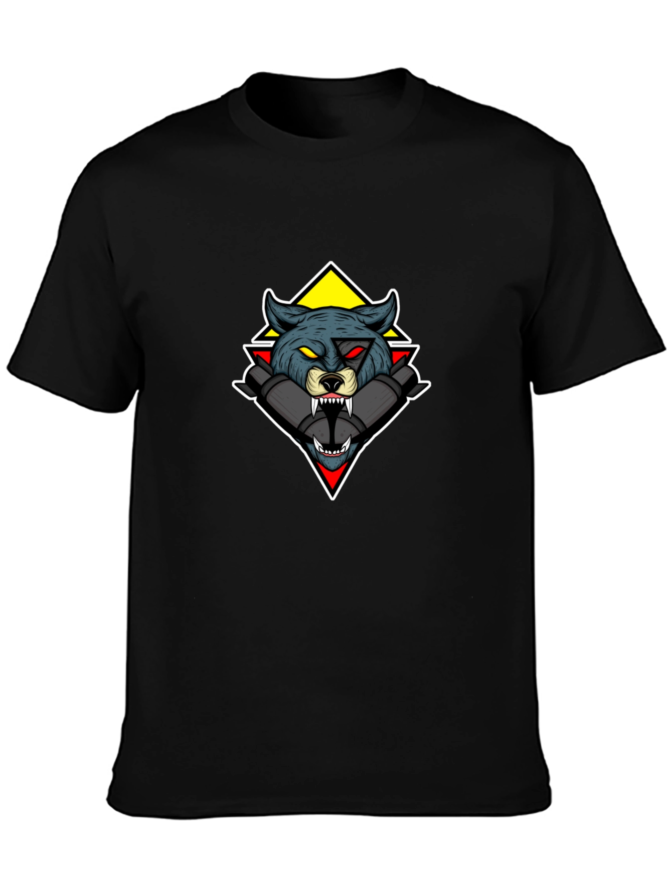 Wolf Graphic Tee - Mens Black T-Shirt