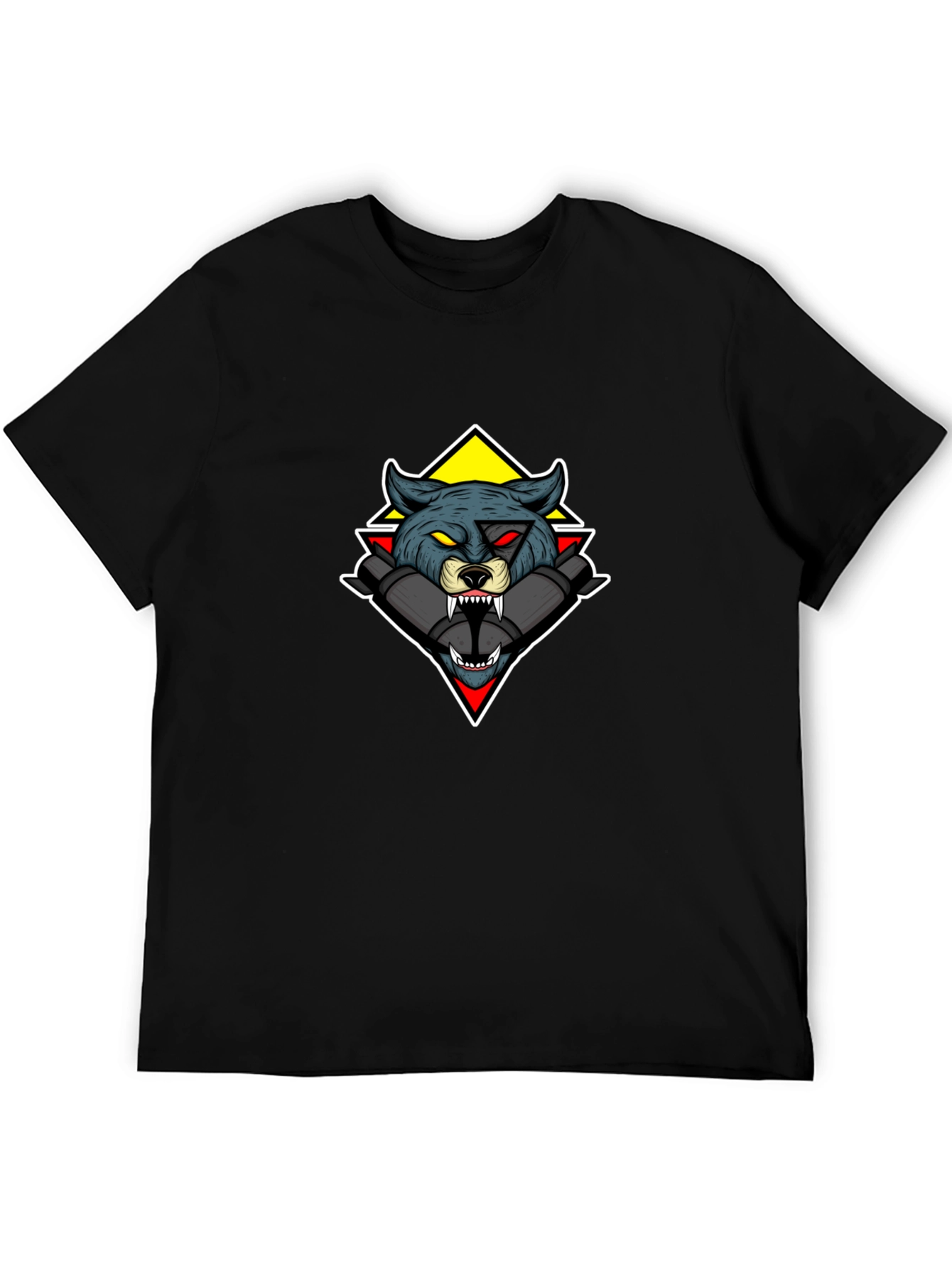 Wolf Graphic Tee - Mens Black T-Shirt