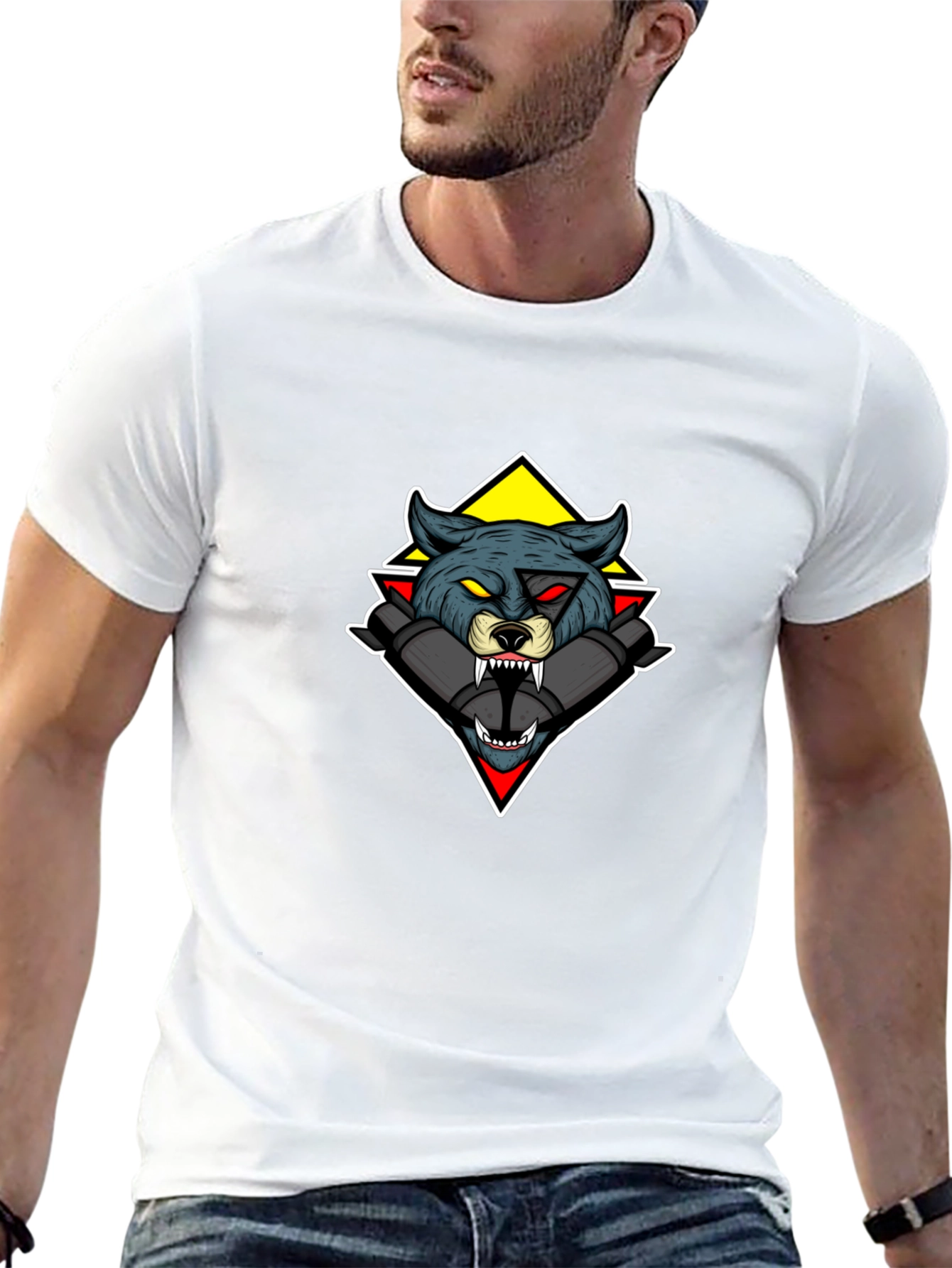 Wolf Graphic Tee - Mens Black T-Shirt