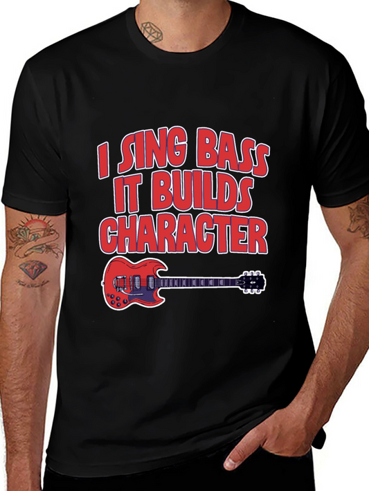 I Sing Bass Guitar Graphic T-Shirt