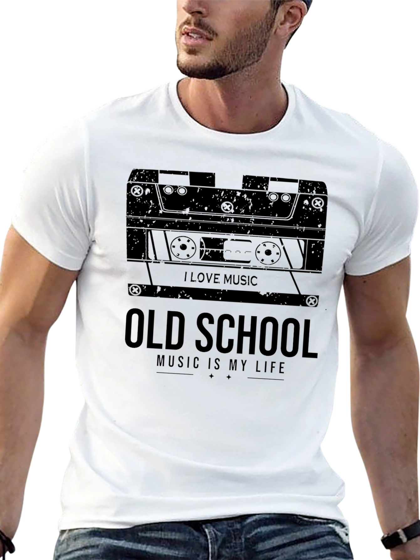 Retro Cassette Tape Old School Music T-Shirt