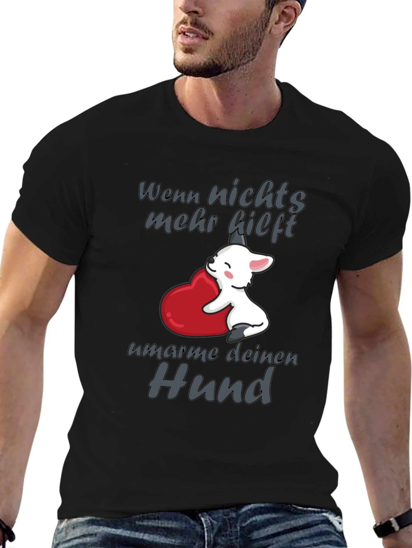Hug Your Dog T-Shirt - Cute Dog Design Tee