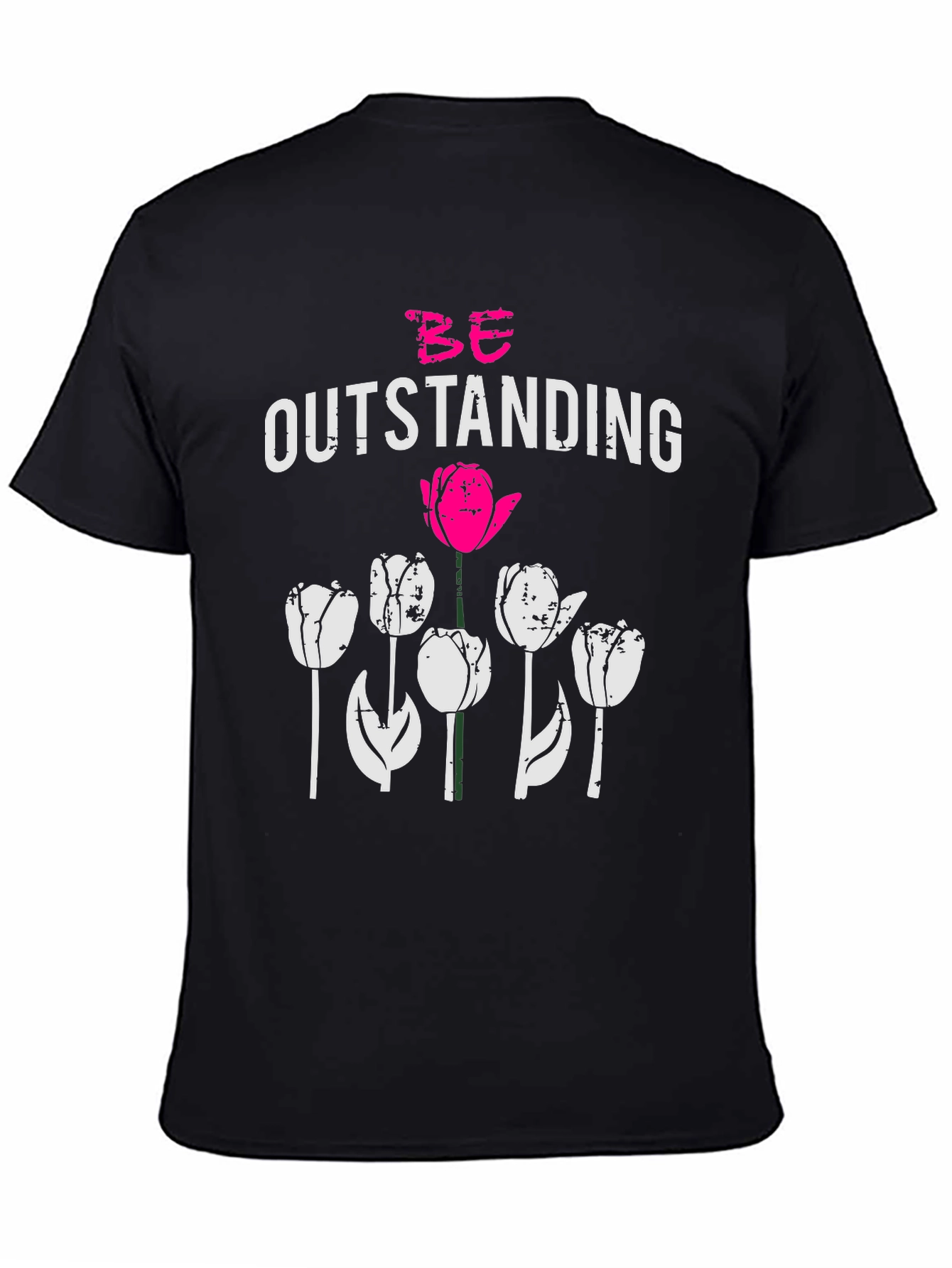 Be Outstanding Tulip Graphic Tee - Black