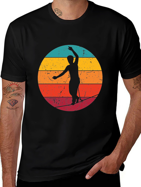 Retro Highwire T-Shirt - Vintage Style Circus Tee