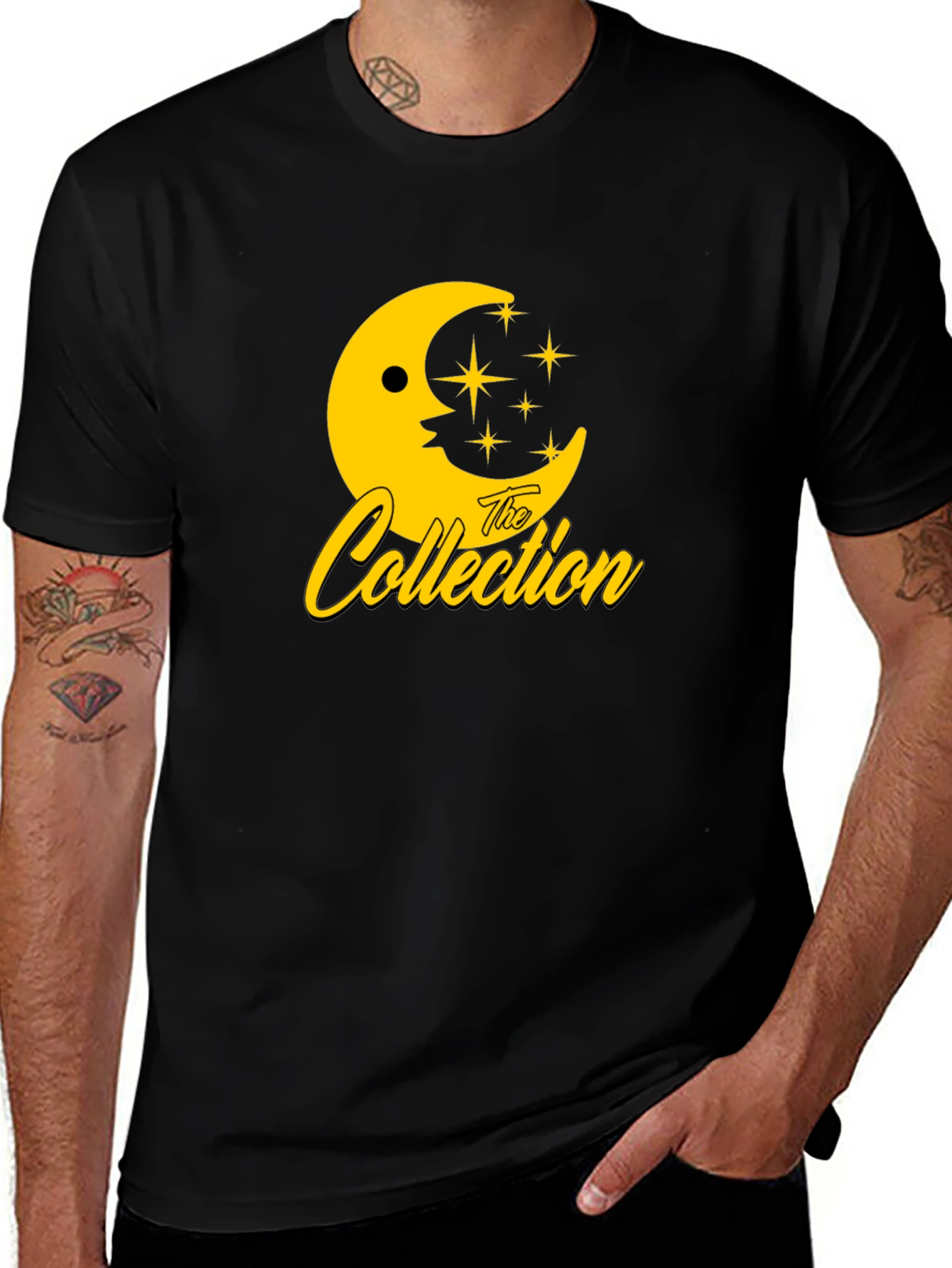 The Collection Moon & Stars Black Graphic Tee