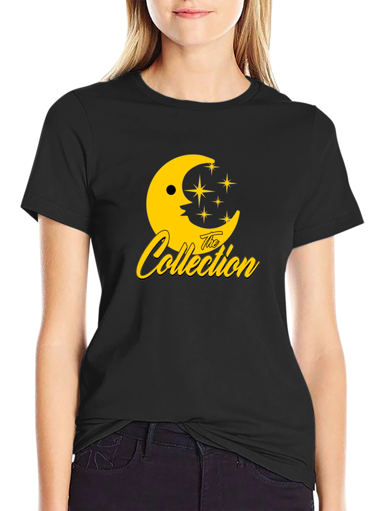 The Collection Moon & Stars Black Graphic Tee