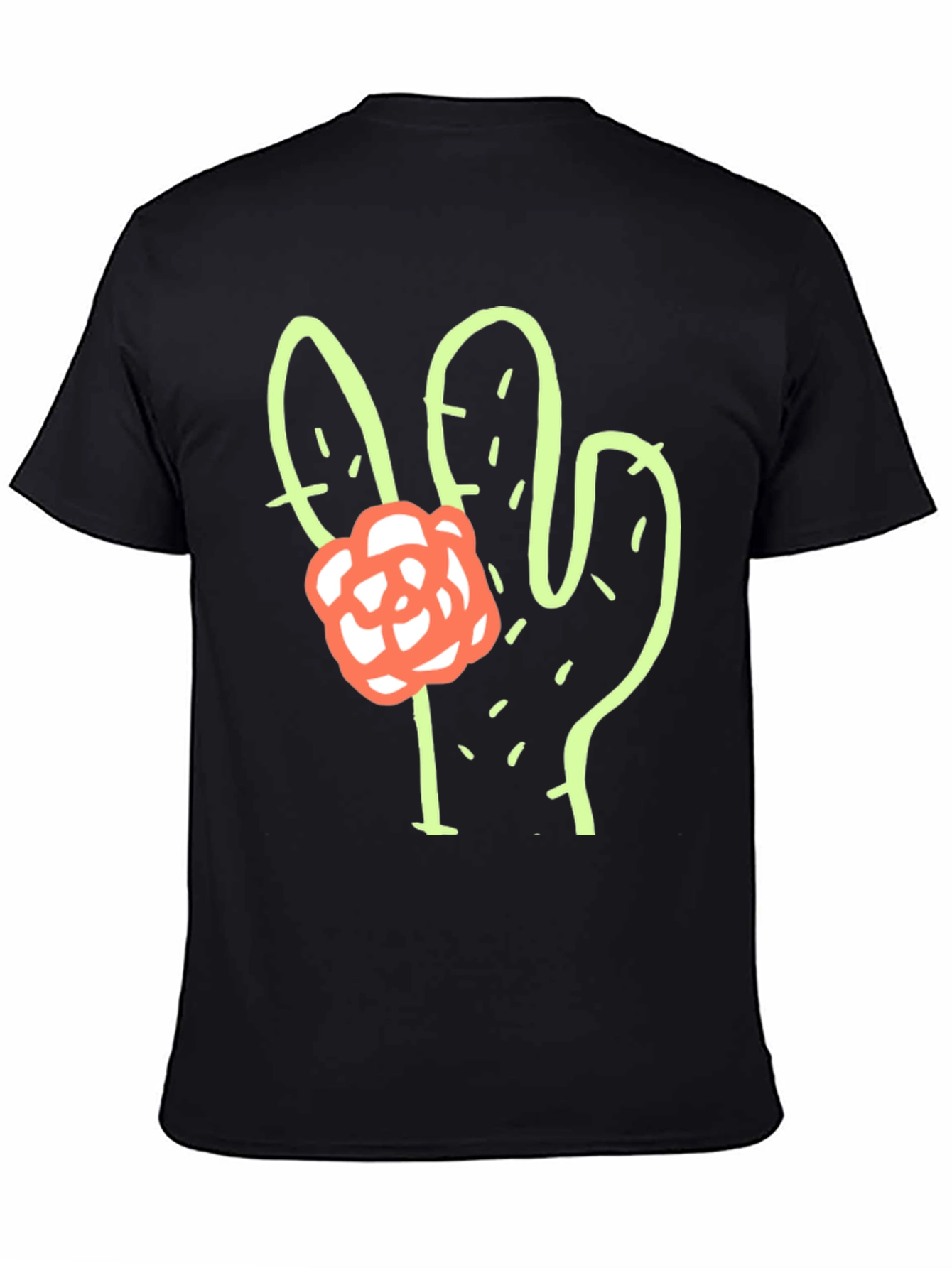 Cactus Flower Graphic Tee - Stylish Comfort
